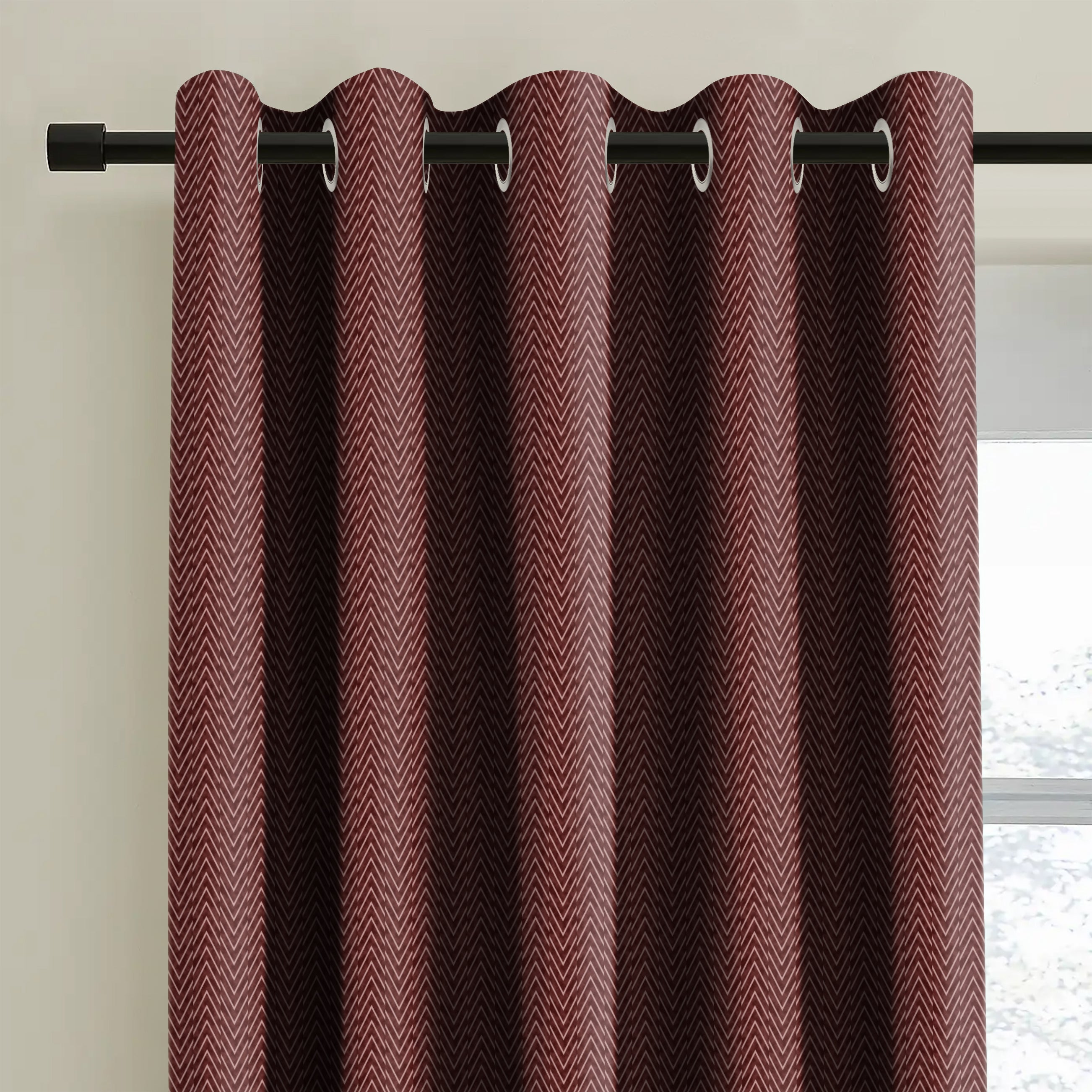 KASBAH MAROON BLACKOUT CURTAIN