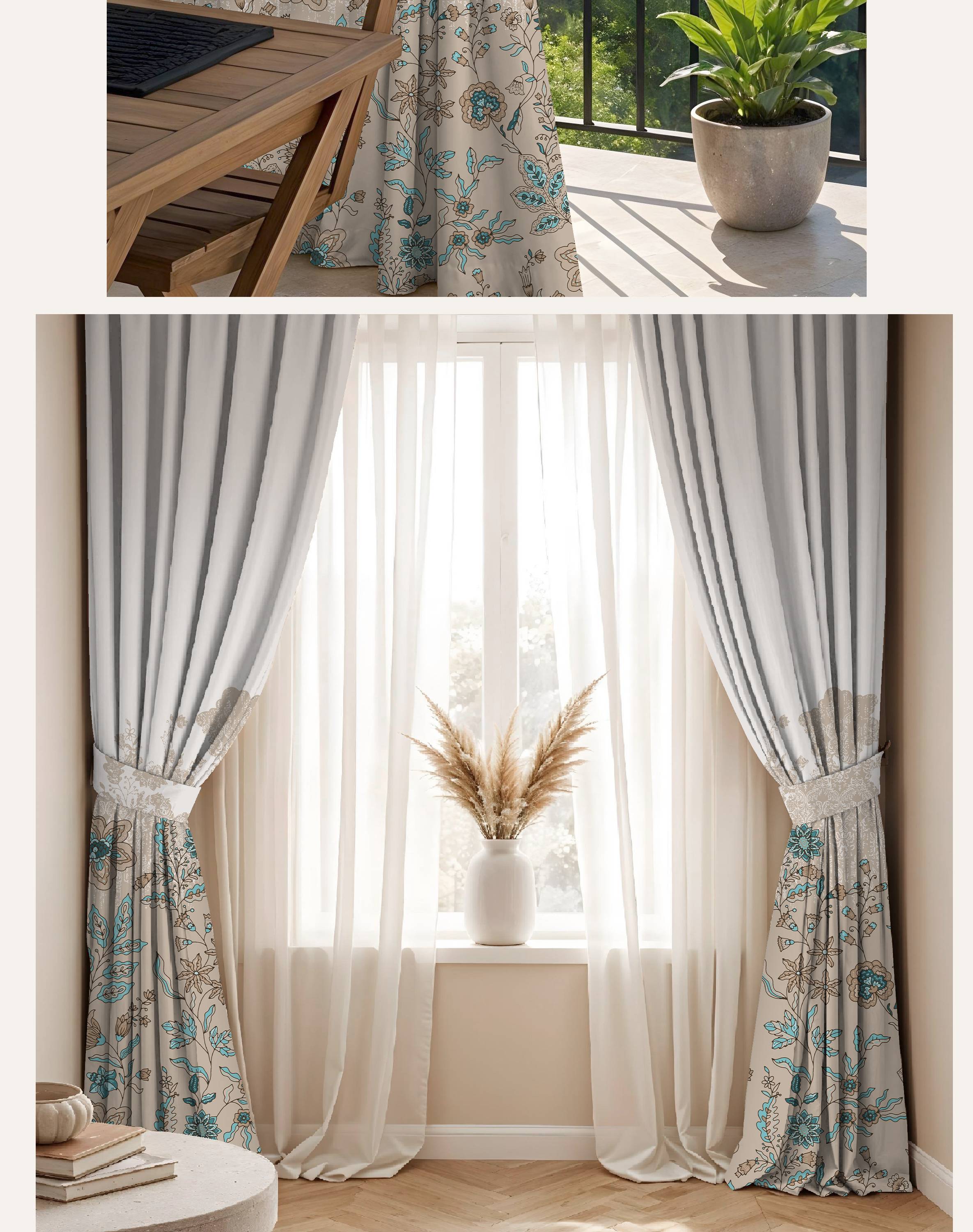 ELARA MASHROOM PRINTED ROOM DARKENING CURTAIN