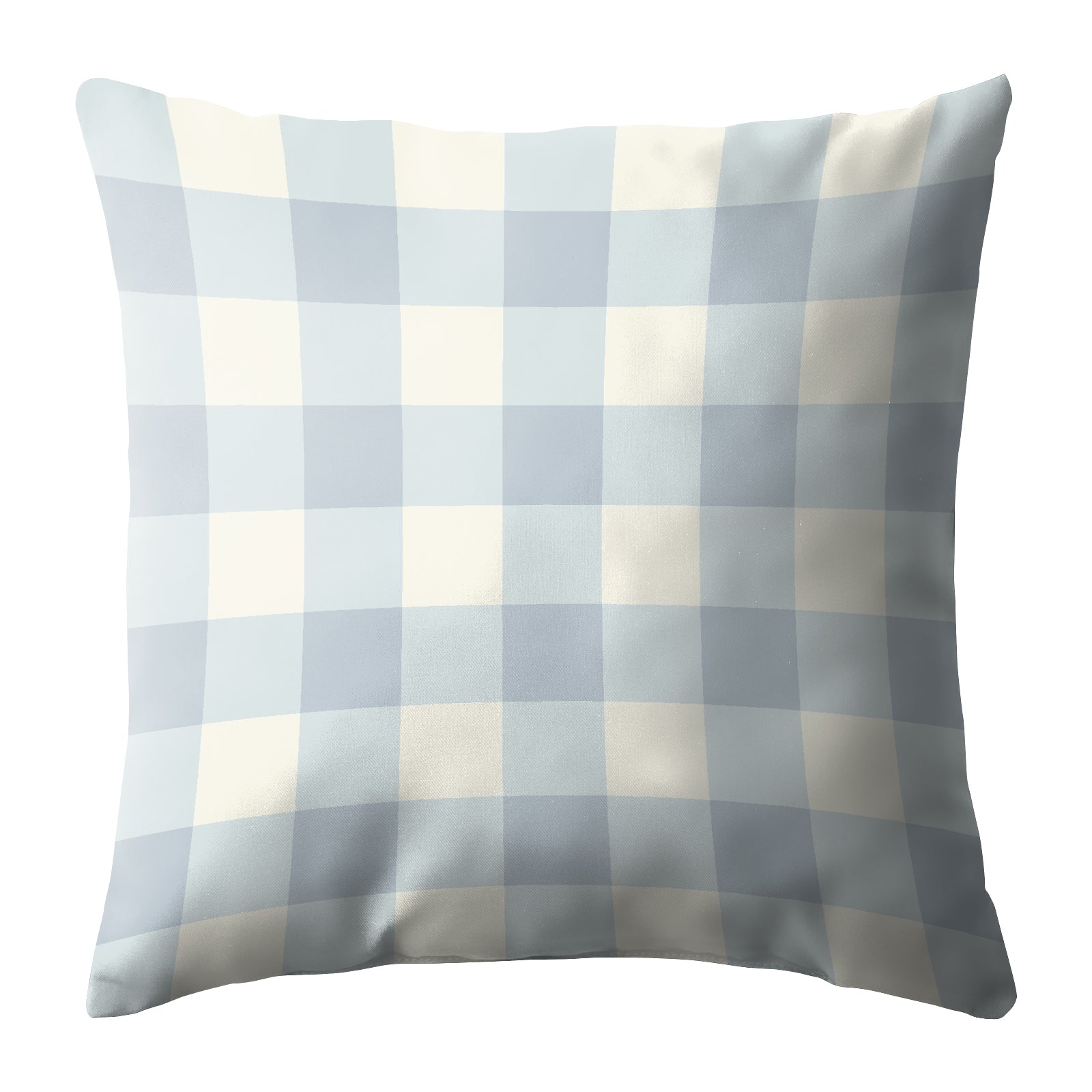 SPRING GALLERY BIG CHECK METALLIC SILVER DIGITAL PRINTED CUSHION COVER (Pack of 2)