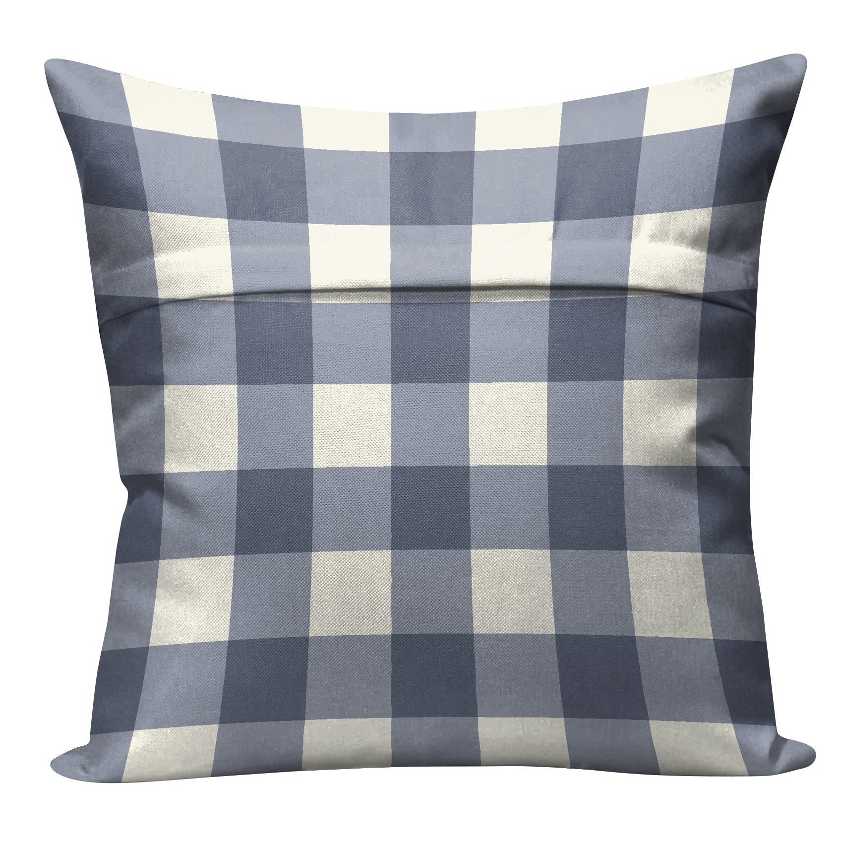 SPRING GALLERY BIG CHECK MIST BLUE (16X16 INCH) DIGITAL PRINTED CUSHION COVER
