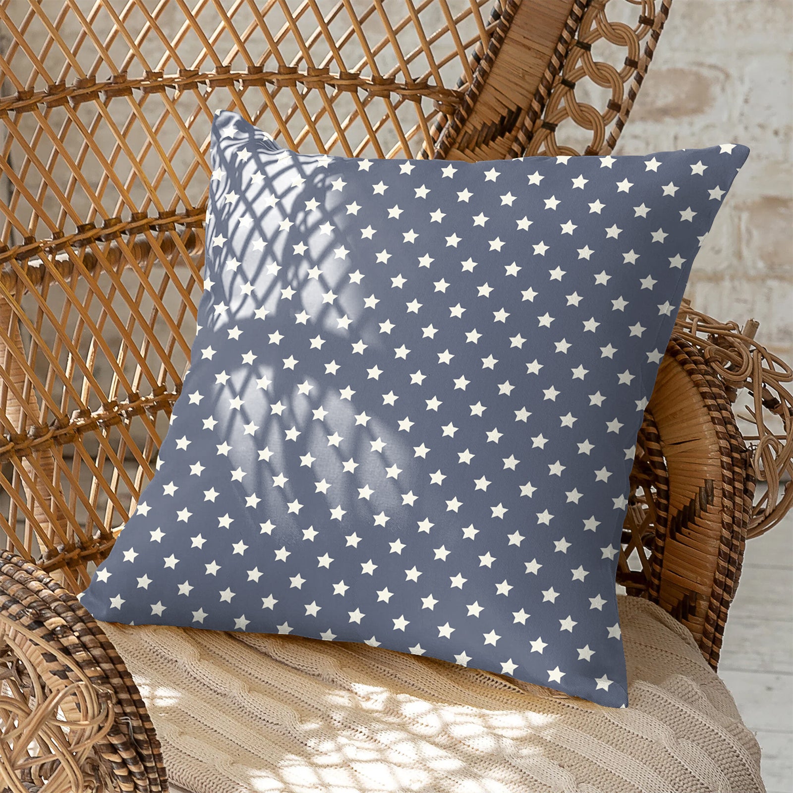 SPRING GALLERY STAR MIST BLUE DIGITAL PRINTED CUSHION COVER (Pack of 2)