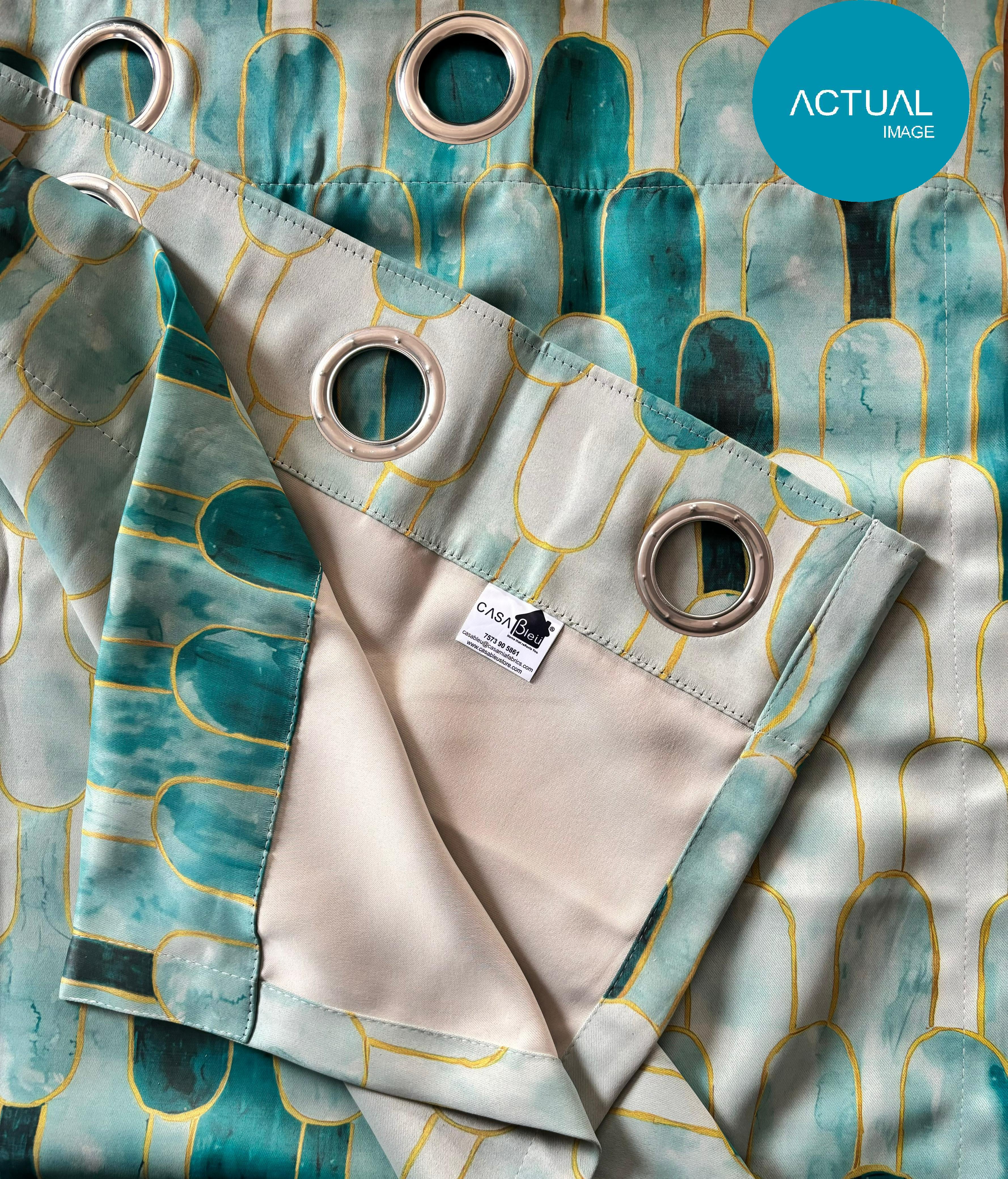 NICOBAR GREEN BLACKOUT CURTAINS