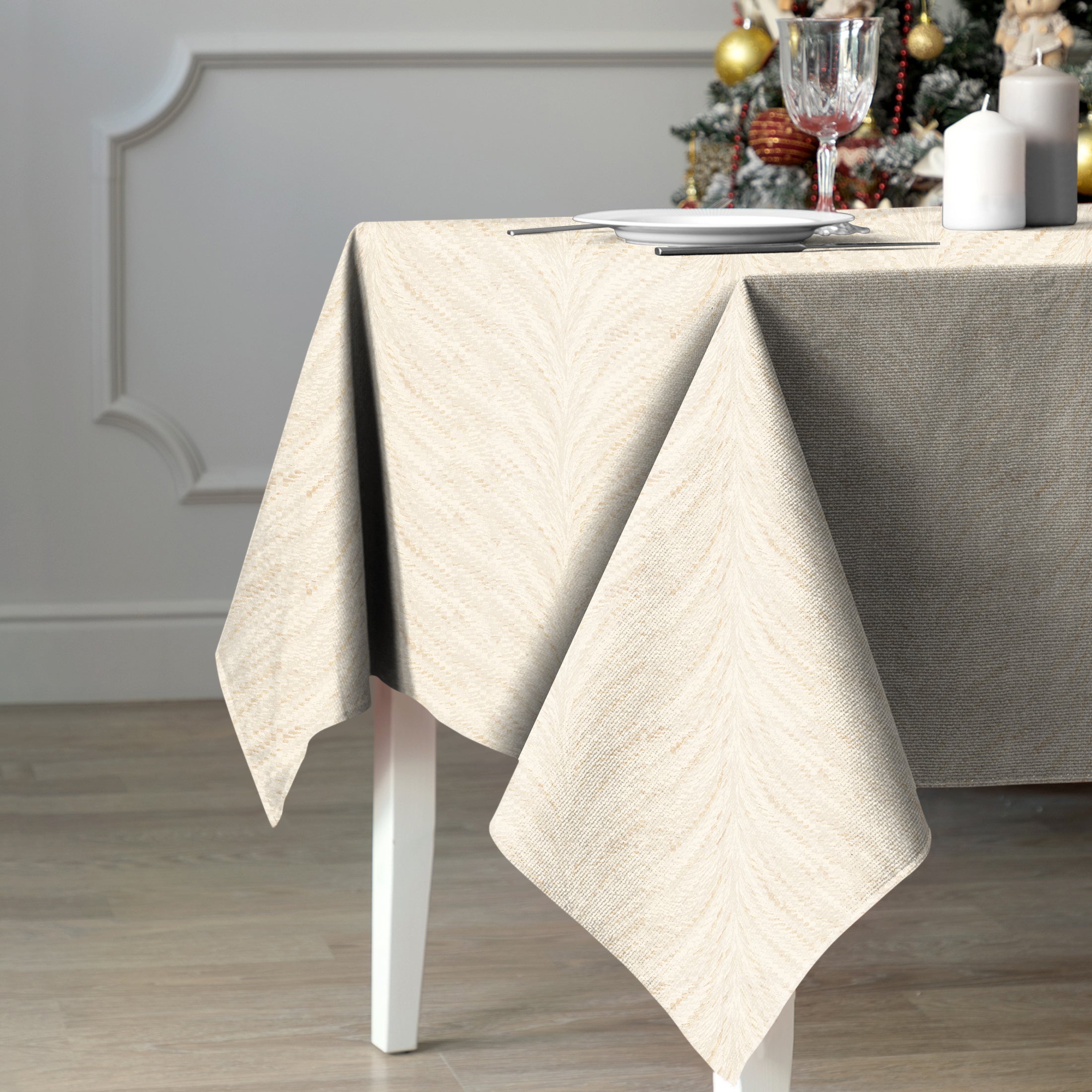 Luxor Natural 6 Seater Table Cloth