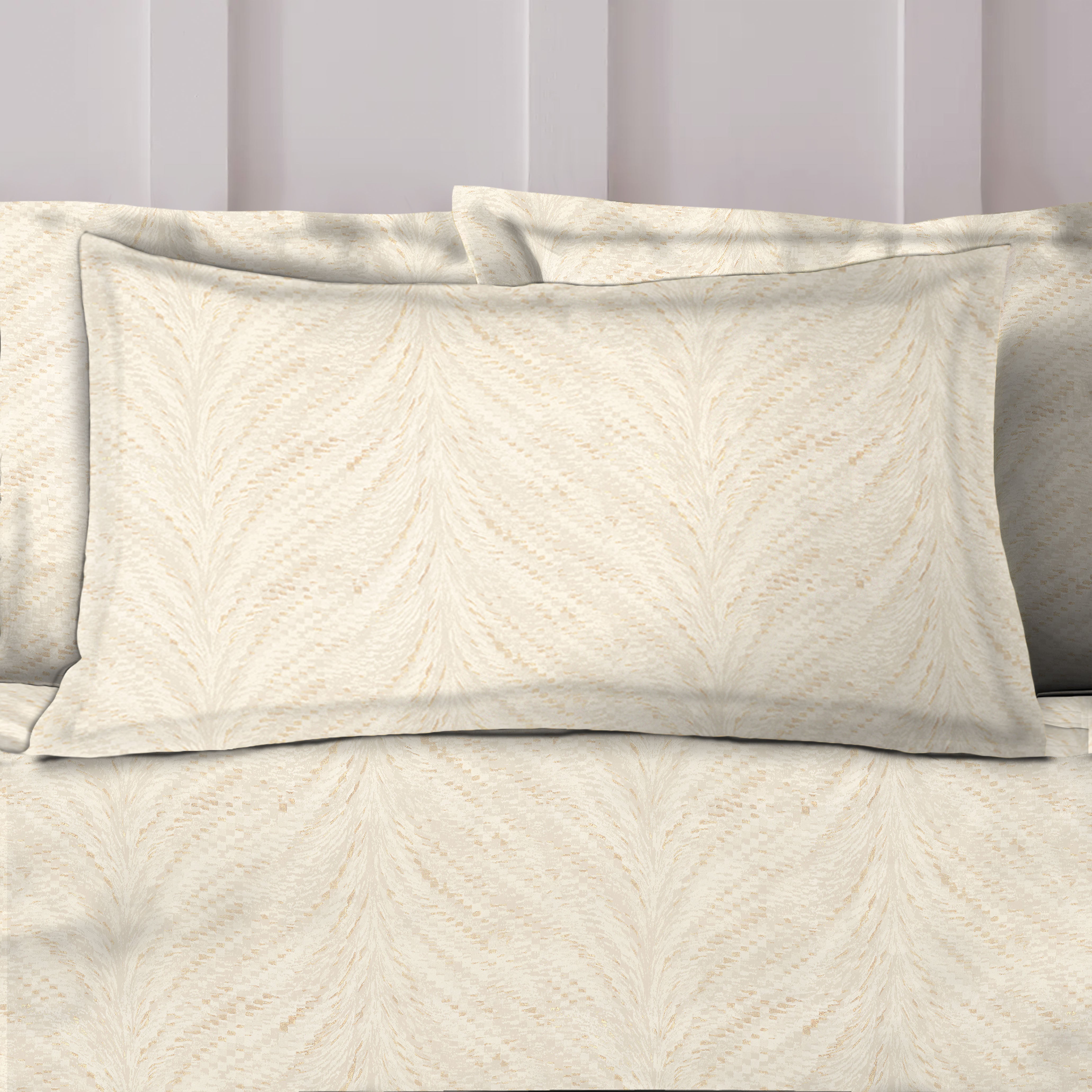 Luxor Natural Bedcover for Double Bed with 2 PillowCovers King Size (104" X 90")