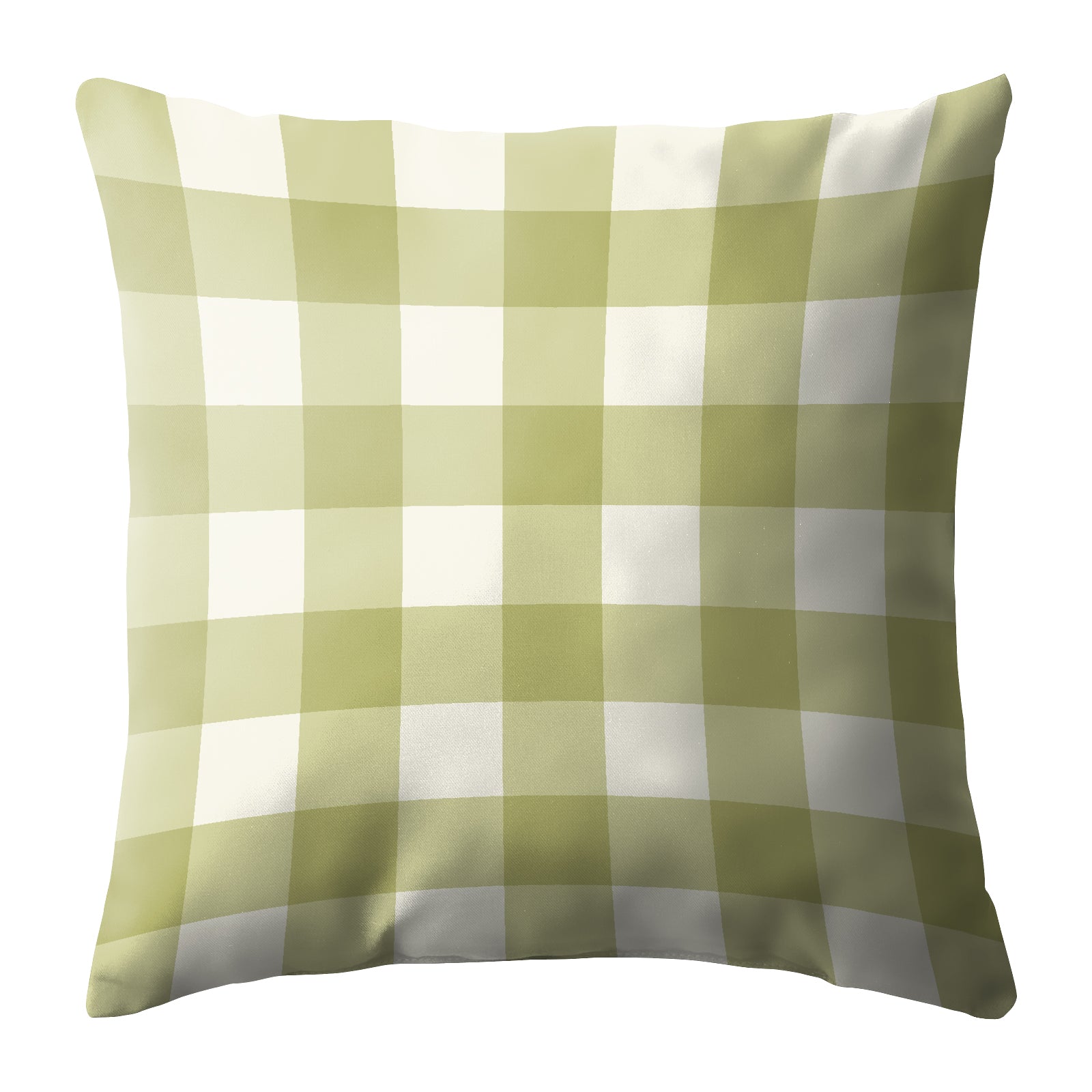 SPRING GALLERY BIG CHECK OLIVE GREEN DIGITAL PRINTED CUSHION COVER (Pack of 2)