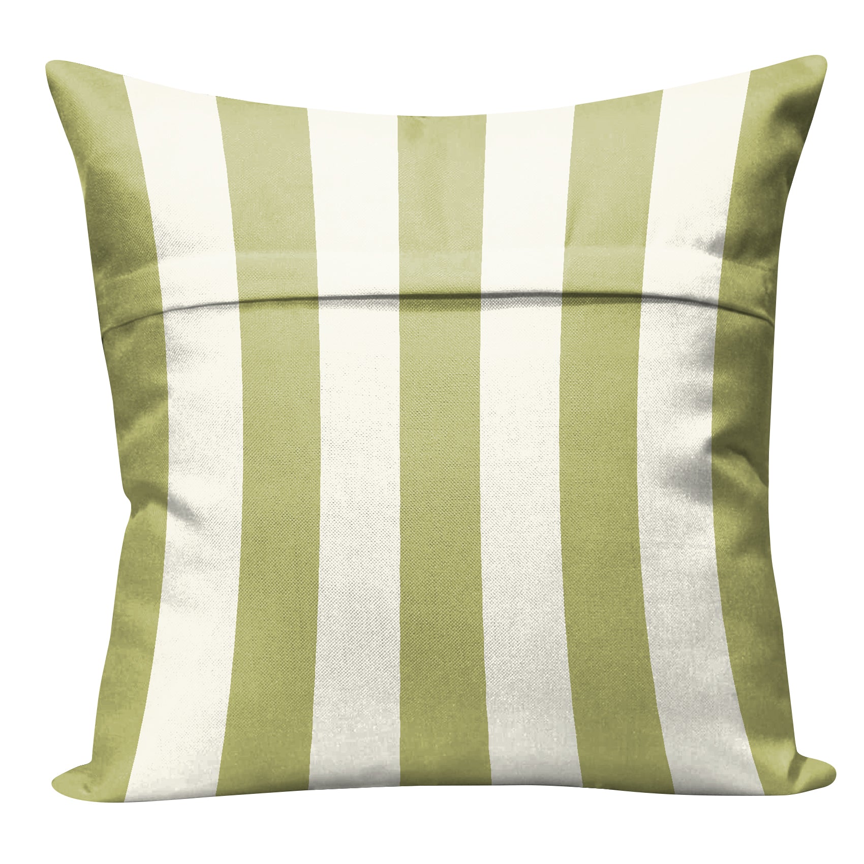 SPRING GALLERY BIG STRIPE OLIVE GREEN DIGITAL PRINTED CUSHION COVER (Pack of 2)