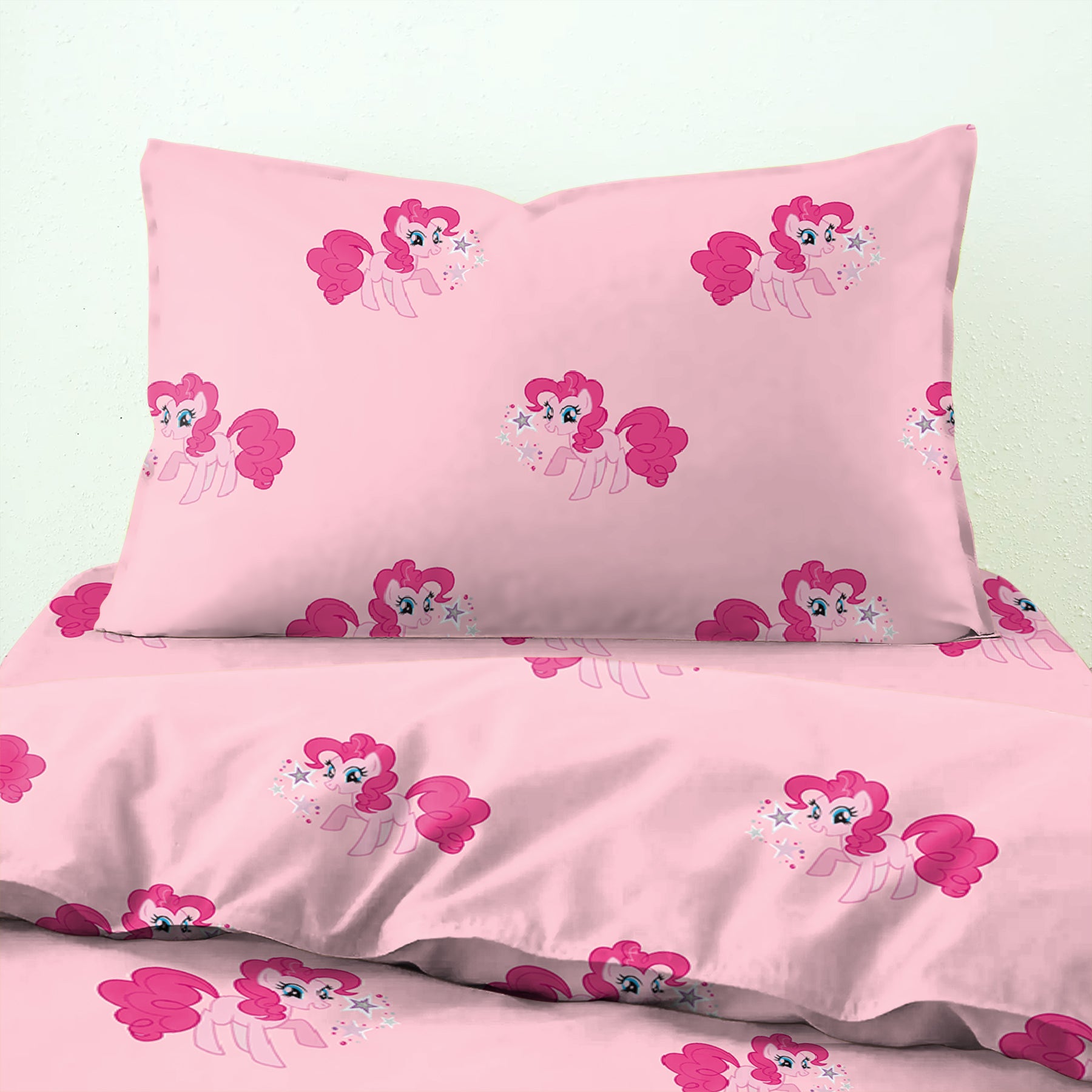 BEDCOVER LITTLE PINK PONY FOR SINGLE BED WITH PILLOW COVERS KING SIZE (60" X 90")