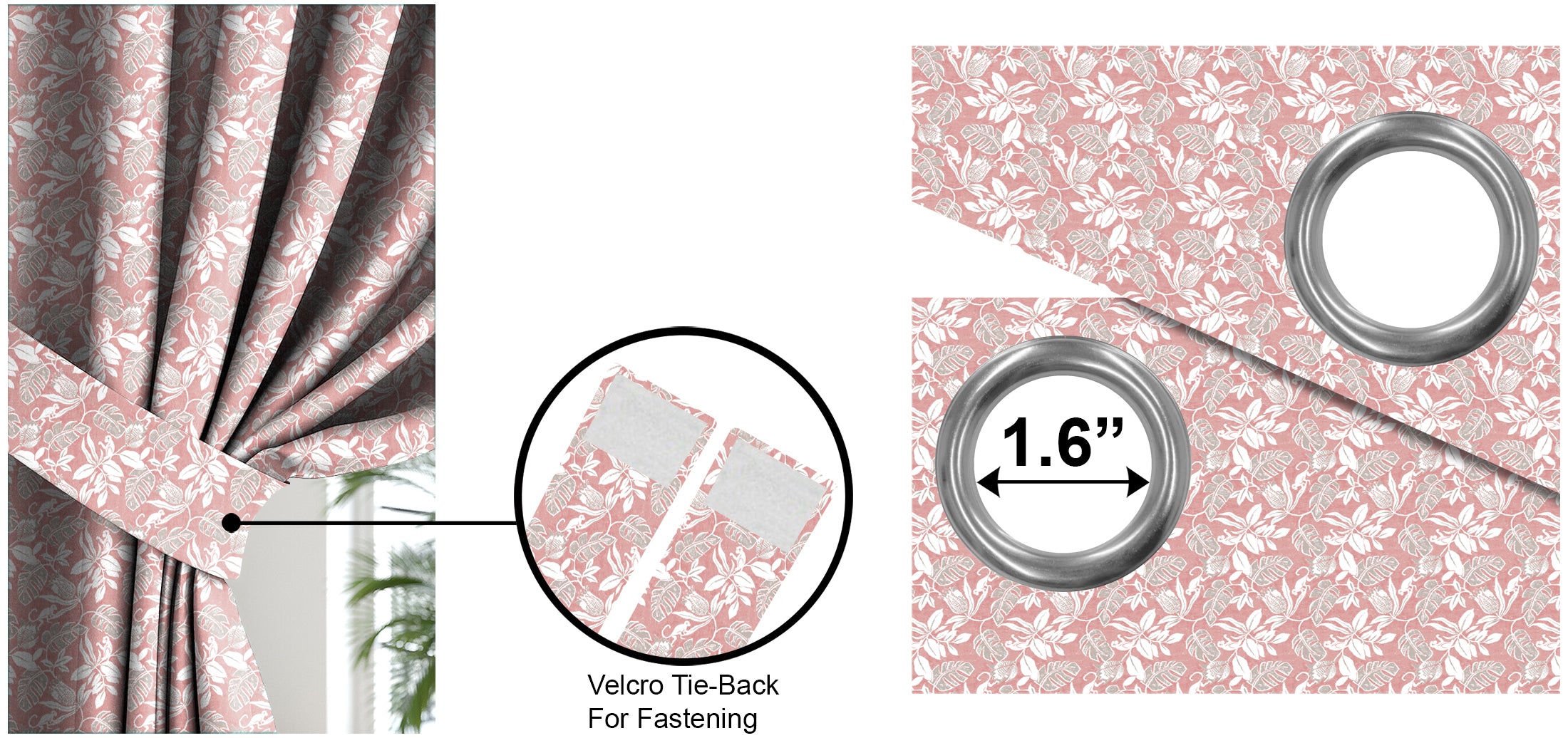 SAVANNA PINK BLACKOUT CURTAINS