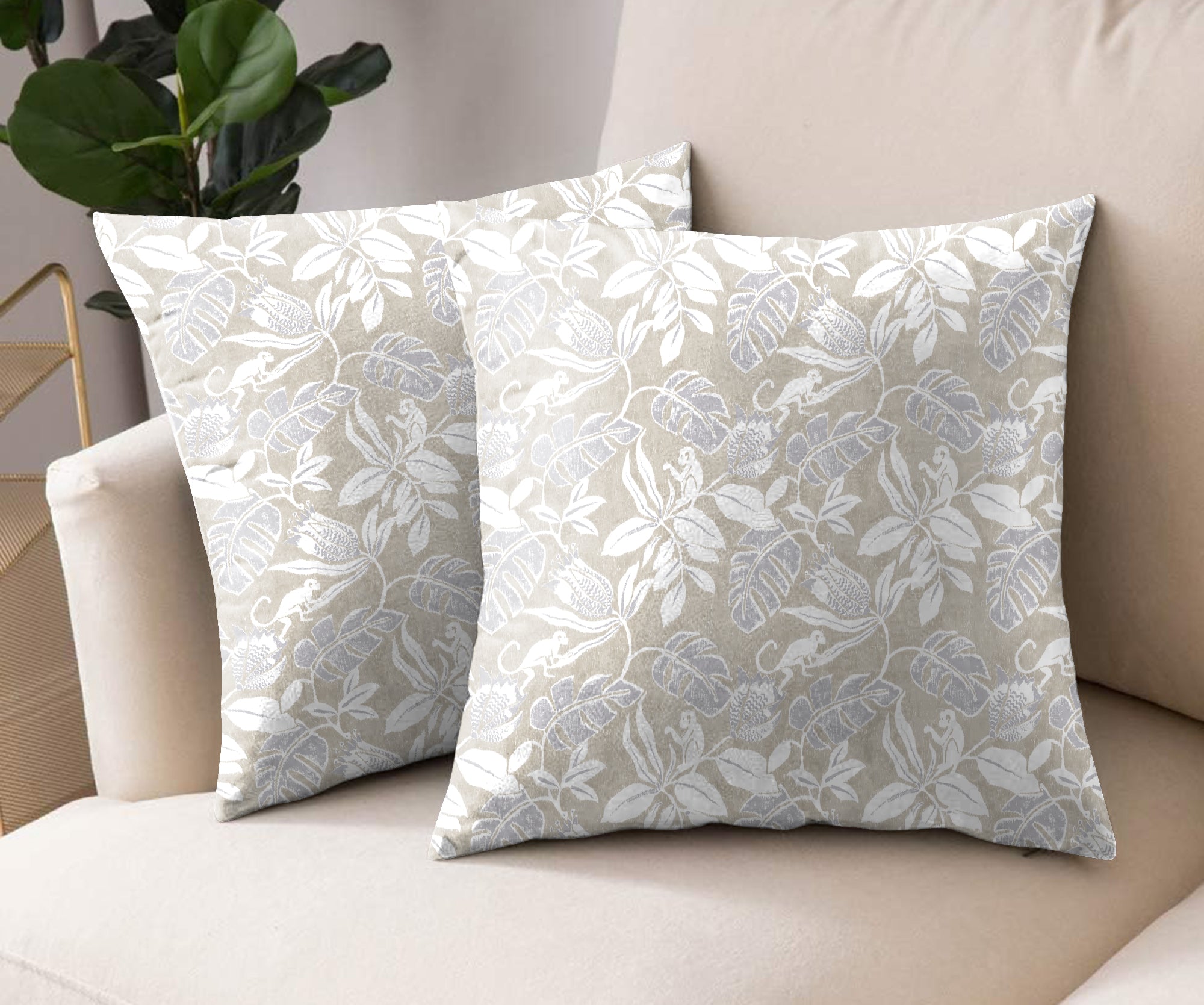 SAVANNA PUMICE DIGITAL PRINTED CUSHION COVER (Pack of 2)