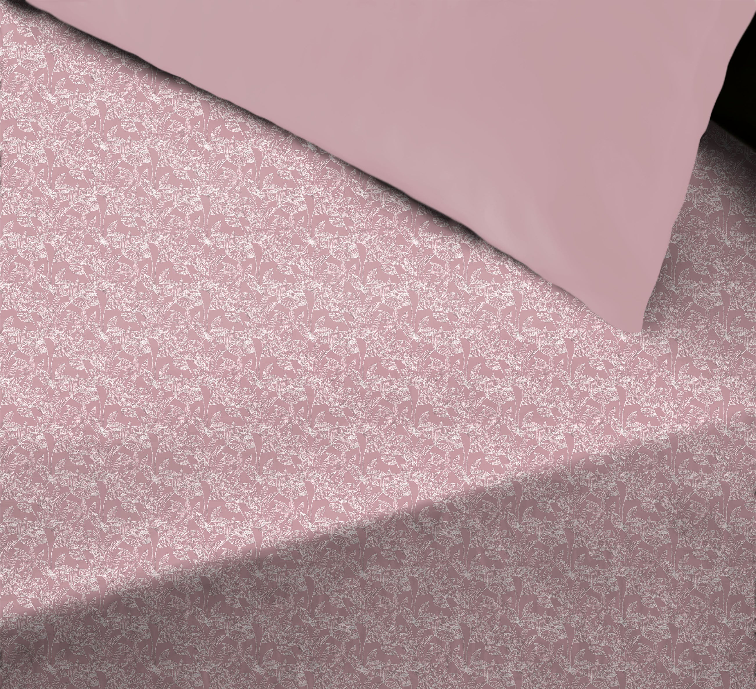 Meadow Pink Bedcover for Double Bed with 2 Pillow Covers King Size (104" X 90")