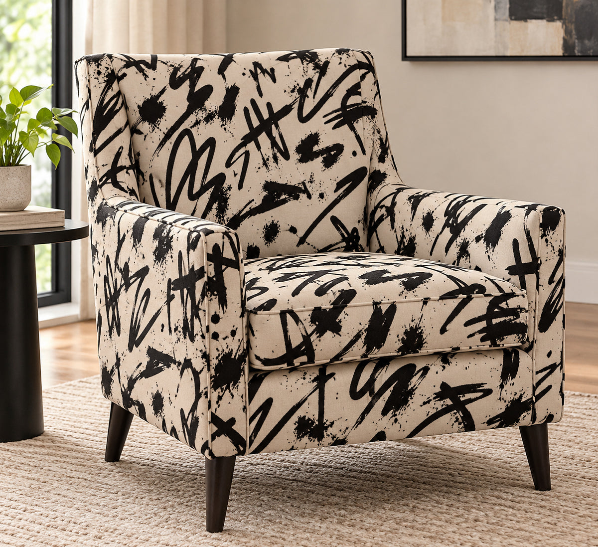 NOIR STROKE UPHOLSTERY FABRIC