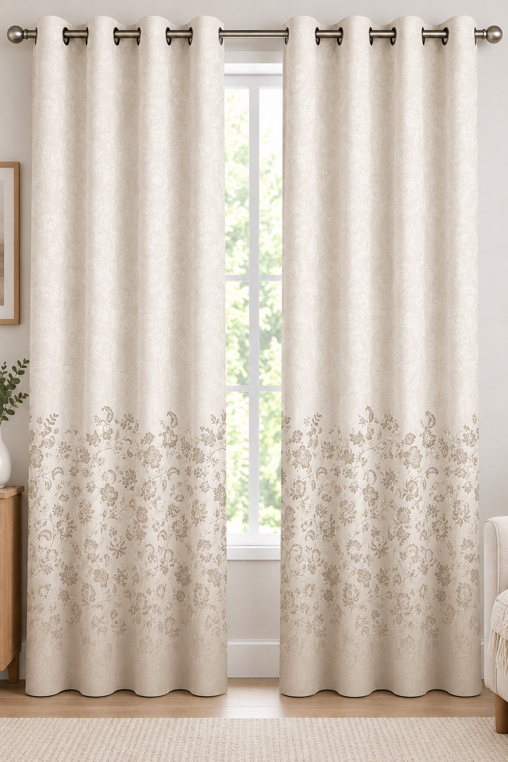 ALBERTA BROWN PRINTED CURTAIN