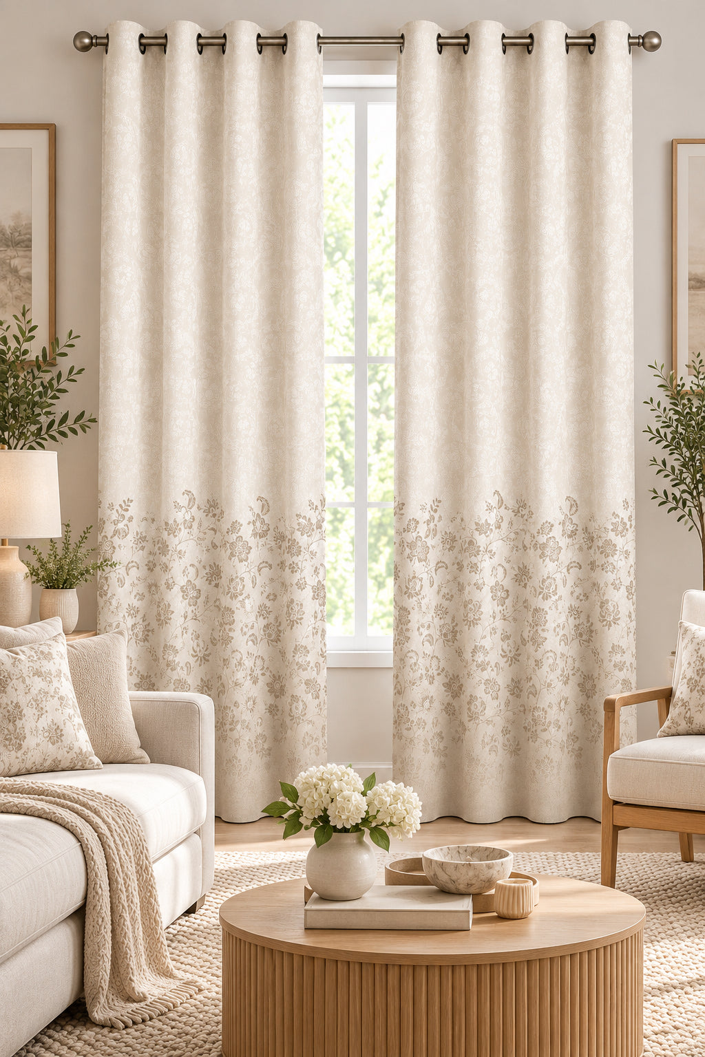 ALBERTA BROWN PRINTED CURTAIN