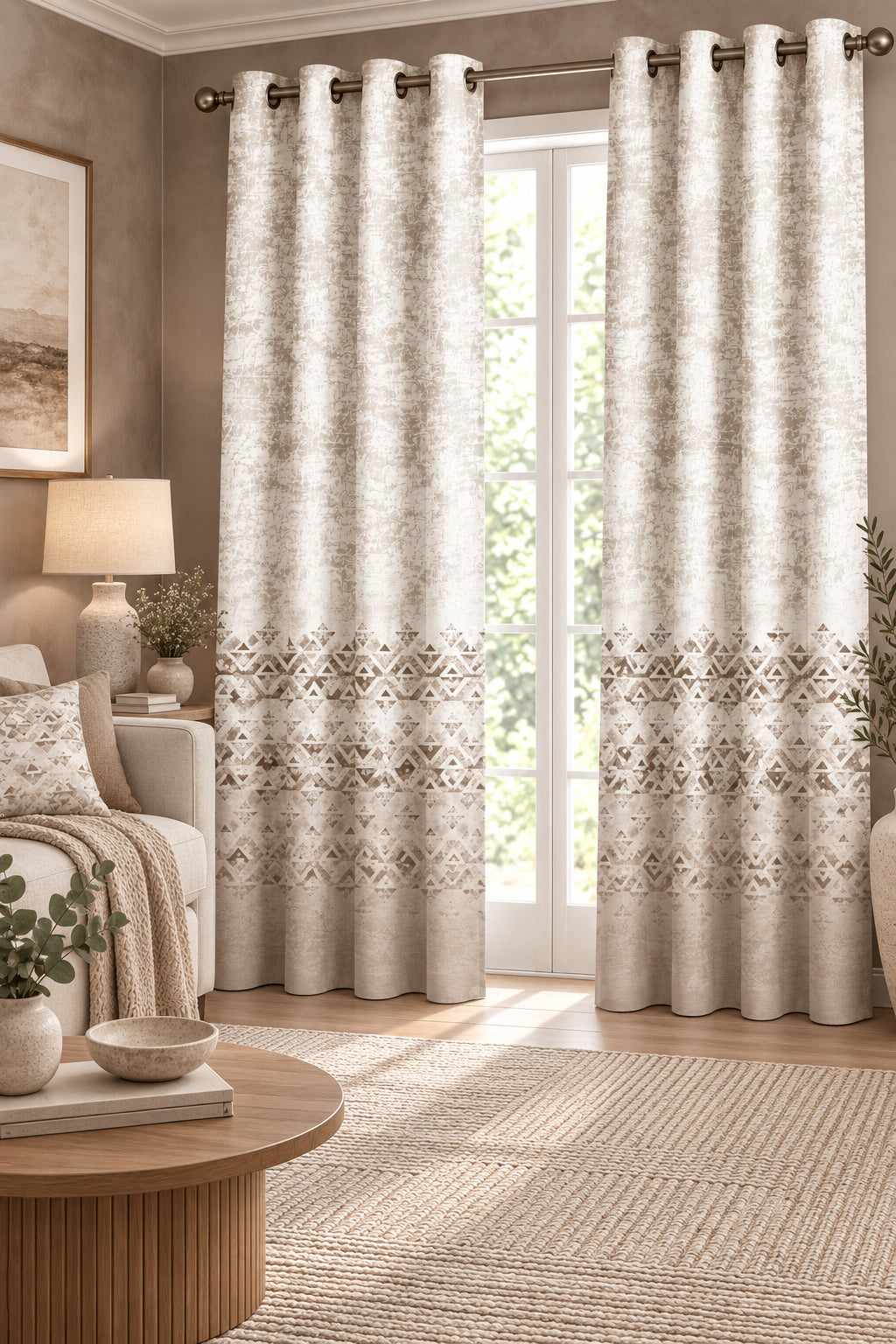 SIDNEY COFFEE PRINTED CURTAIN