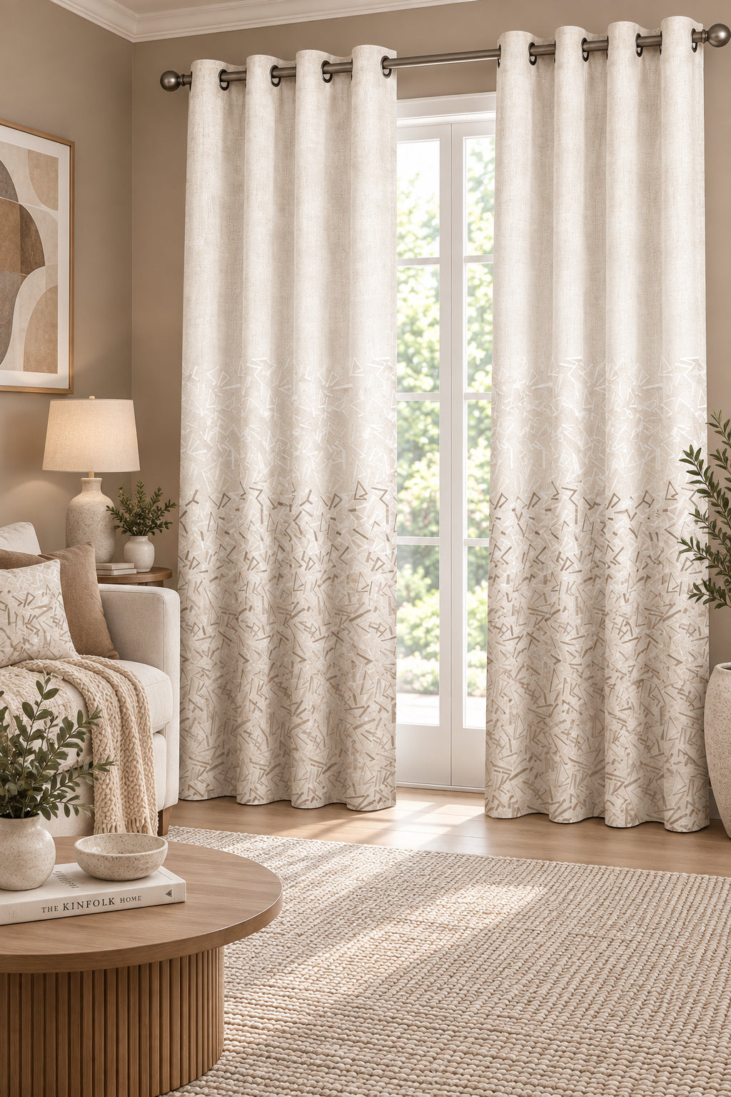 WHISTLER BROWN PRINTED CURTAIN