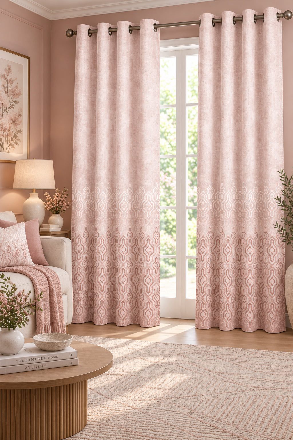 DAWSON PINK PRINTED CURTAIN
