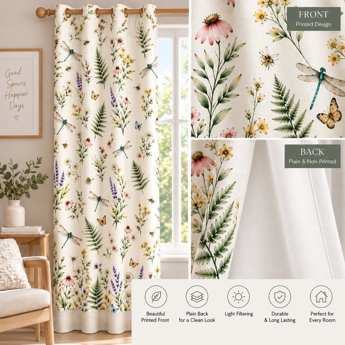 LITTLE MEADOW PRINTED CURTAIN