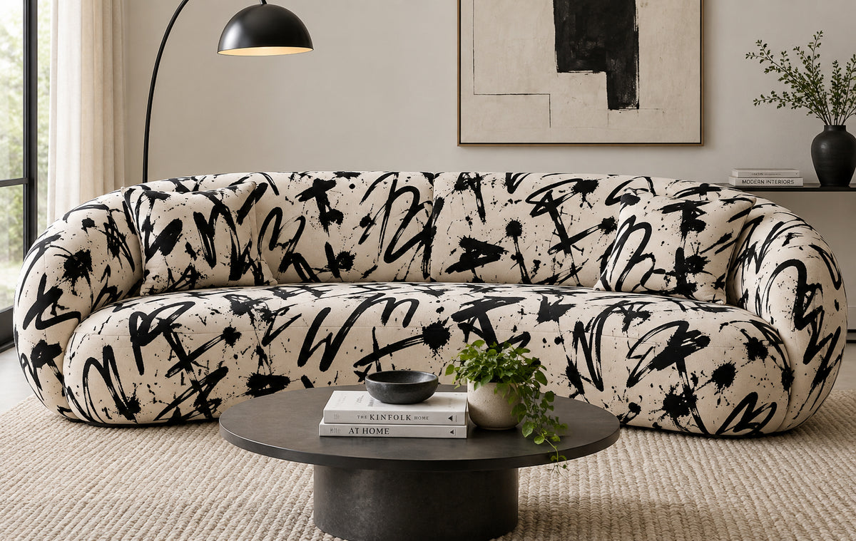 NOIR STROKE UPHOLSTERY FABRIC