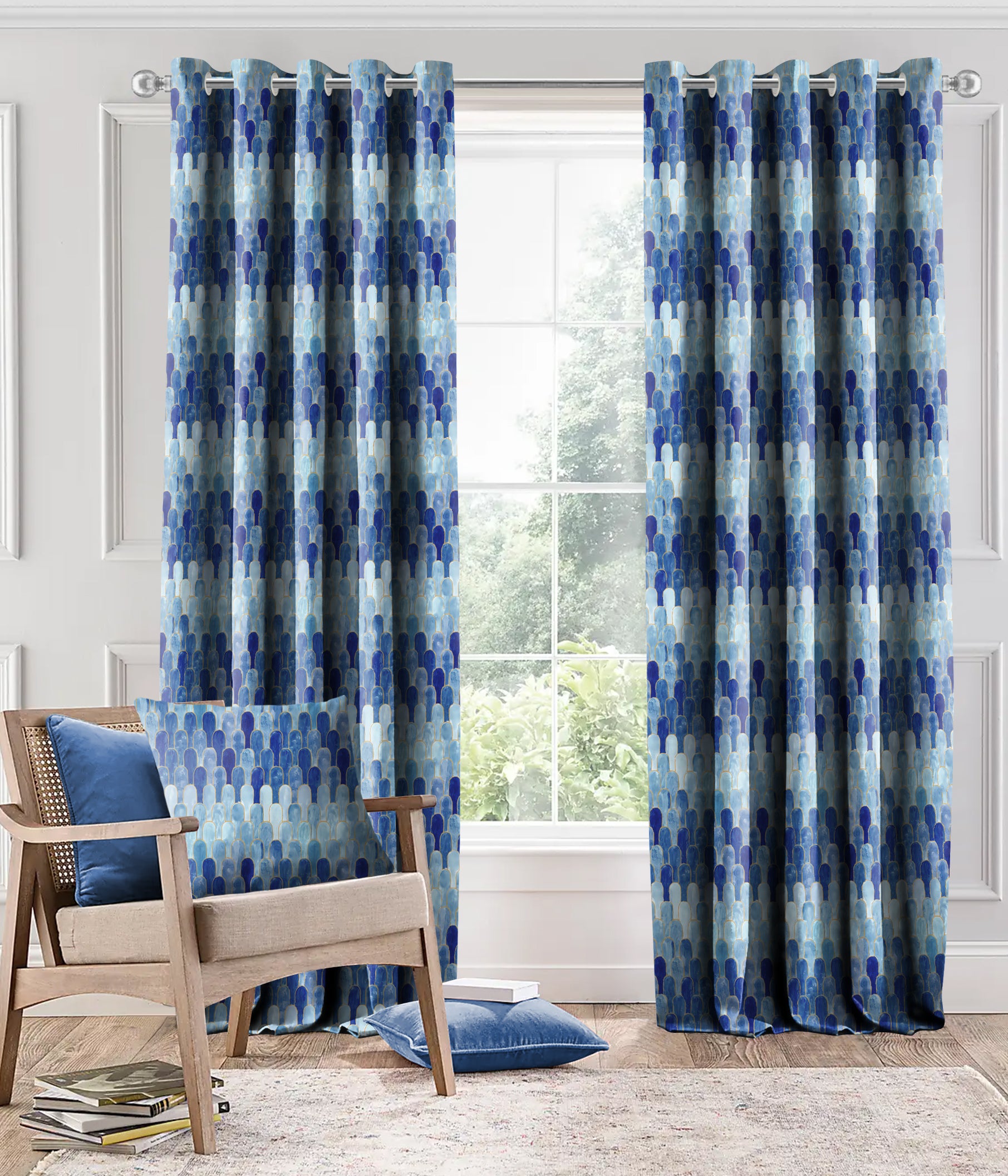 NICOBAR ROYAL BLUE BLACKOUT CURTAINS