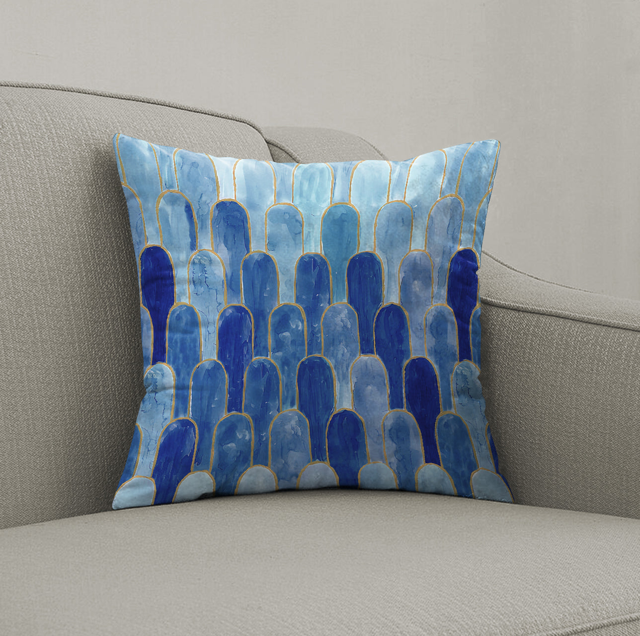 NICOBAR ROYAL BLUE (16X16 INCH) DIGITAL PRINTED CUSHION COVER