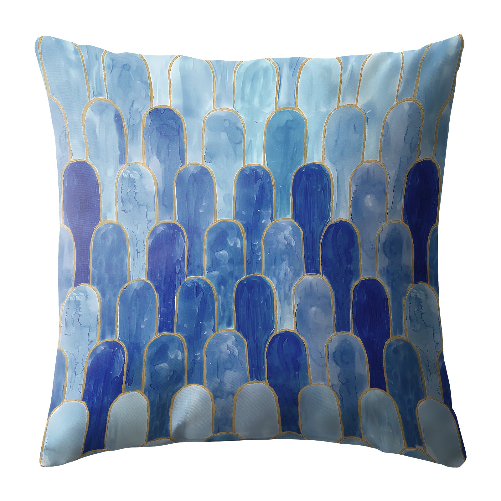 NICOBAR ROYAL BLUE DIGITAL PRINTED CUSHION COVER (Pack of 2)