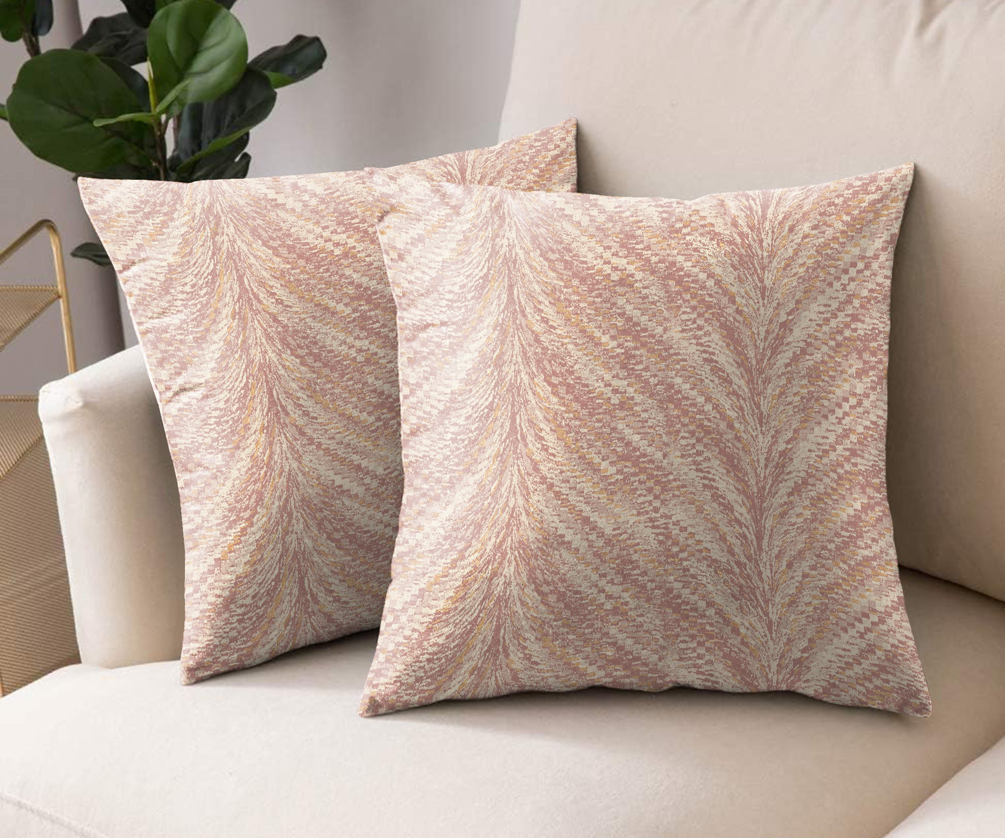 LUXOR ROSE DIGITAL PRINTED CUSHION COVER (Pack of 2)