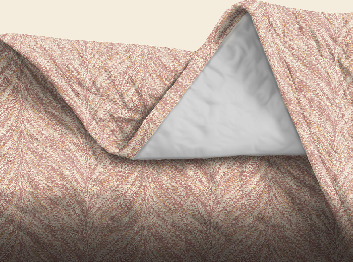 Luxor Rose Bedcover for Double Bed with 2 PillowCovers King Size (104" X 90")