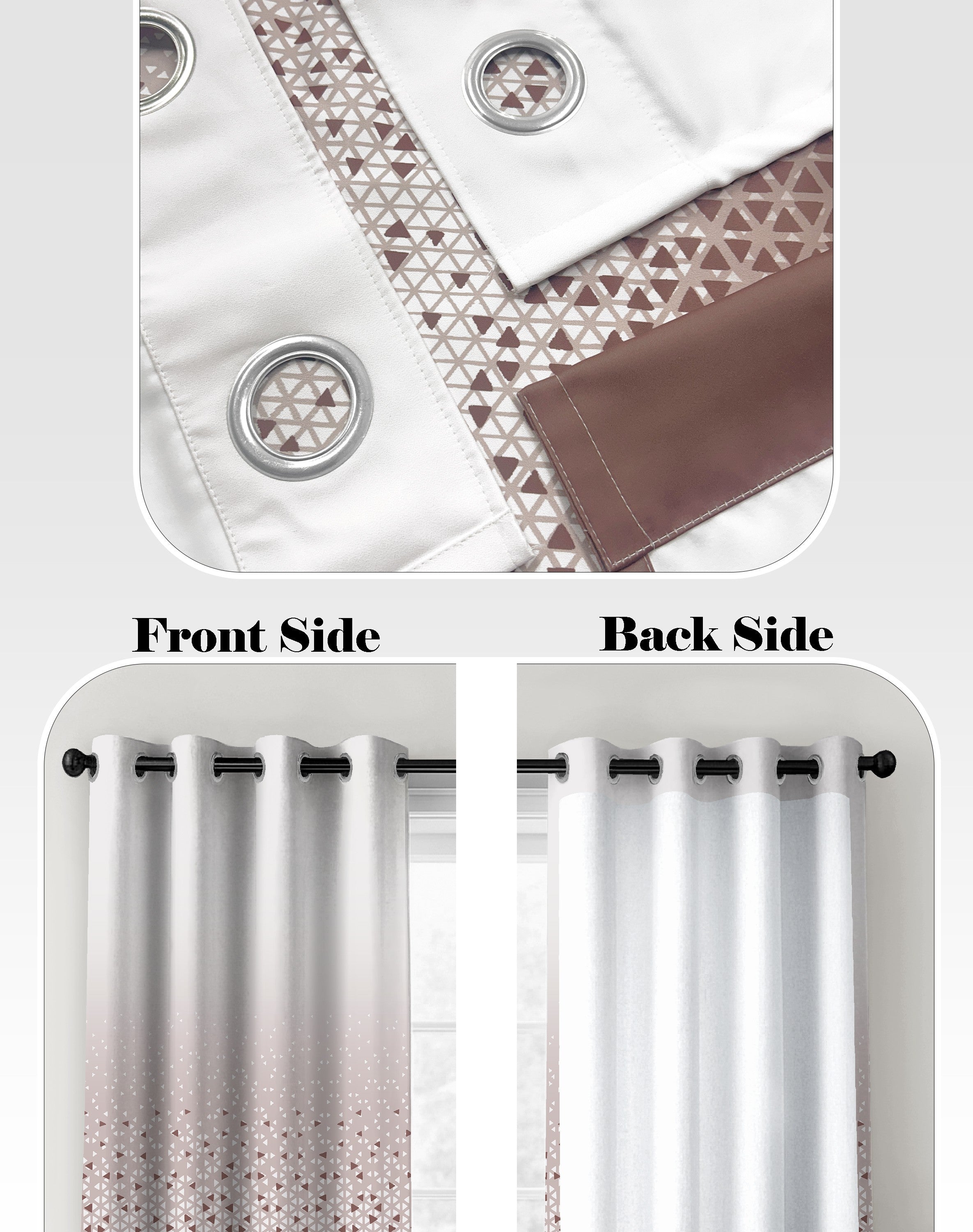 NEXUS ROSEWOOD PRINTED ROOM DARKENING CURTAIN
