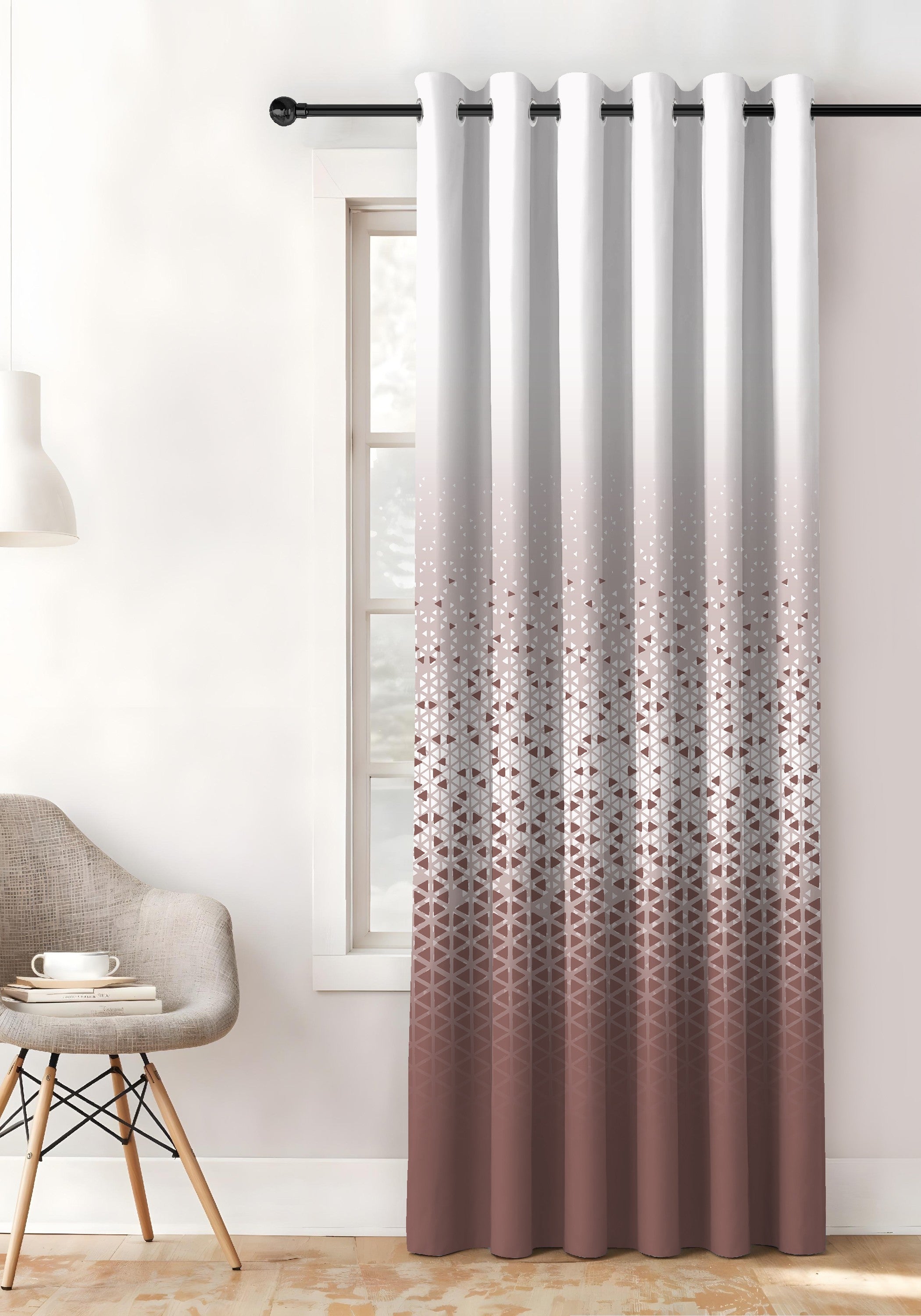 NEXUS ROSEWOOD PRINTED ROOM DARKENING CURTAIN