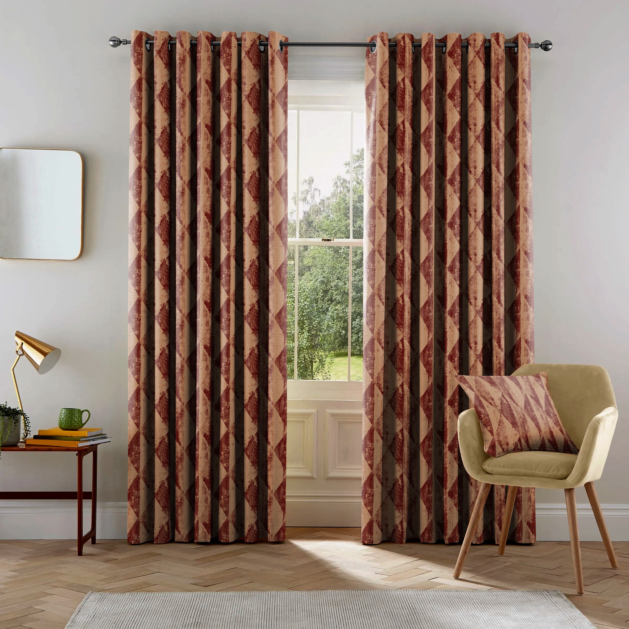 Mystique Rosso Blackout Curtains