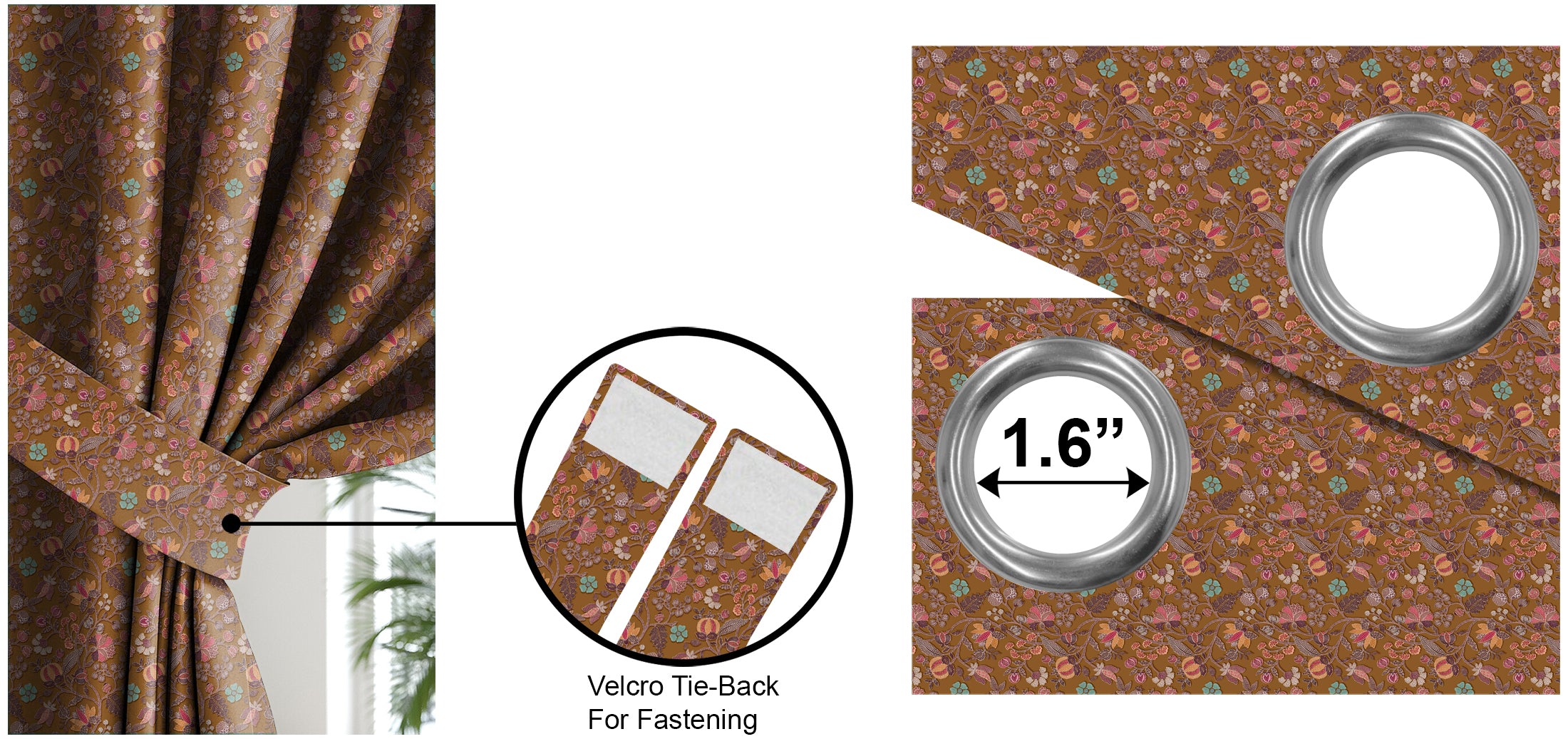 AZURE RUST BLACKOUT CURTAINS