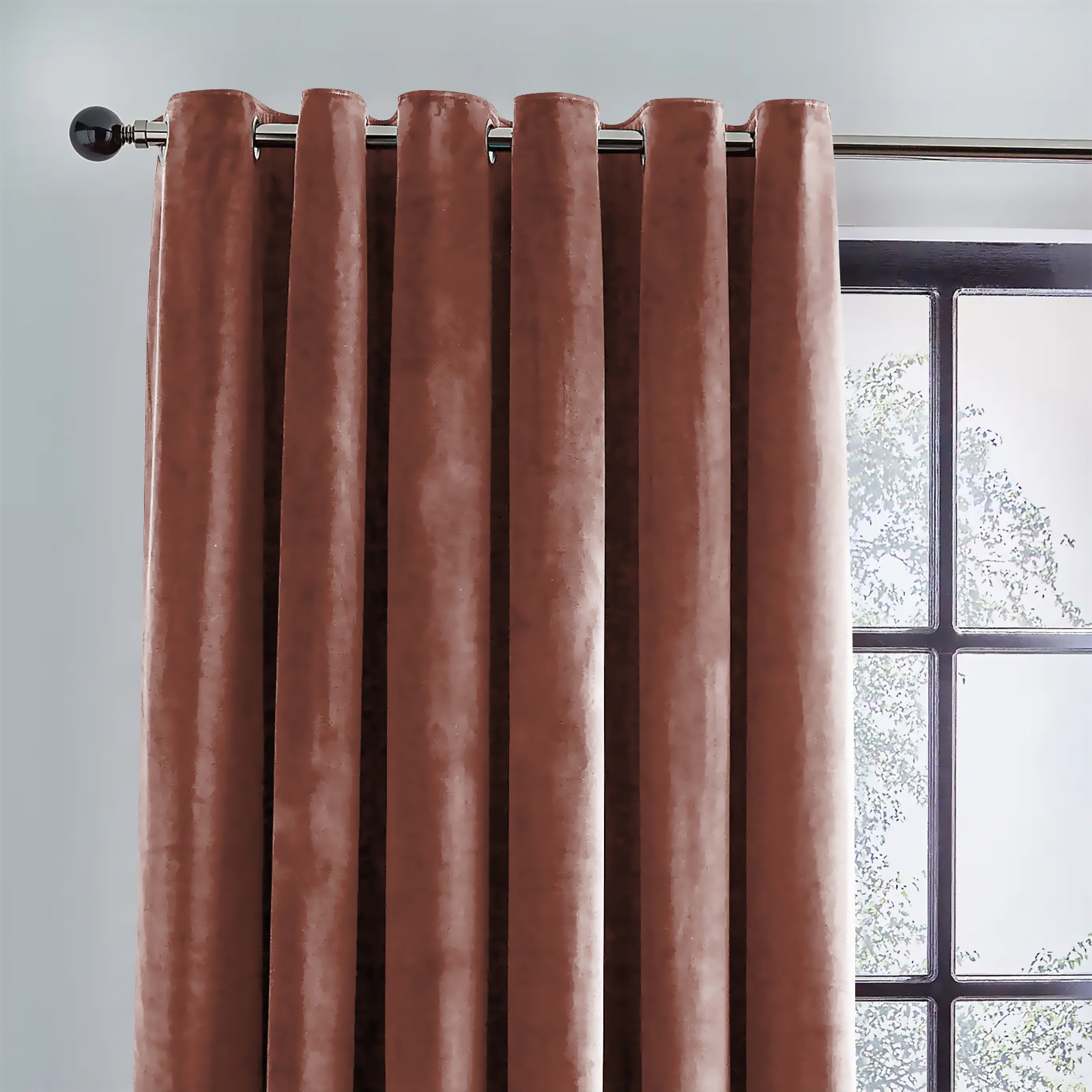 RAINBOW VELVET SAFFRON CURTAINS