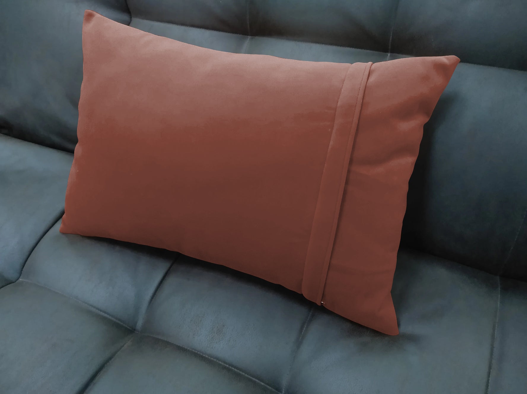 CASABLEU VELVET RECTANGULAR CUSHION COVER THROW PILLOW COVER FOR LIVING ROOM COUCH SINGLE SOFA, COLOURFUL MODERN 12 X 18 INCHES / 30 X 45 CM (COLOUR - SAFFRON) (Pack of 2)