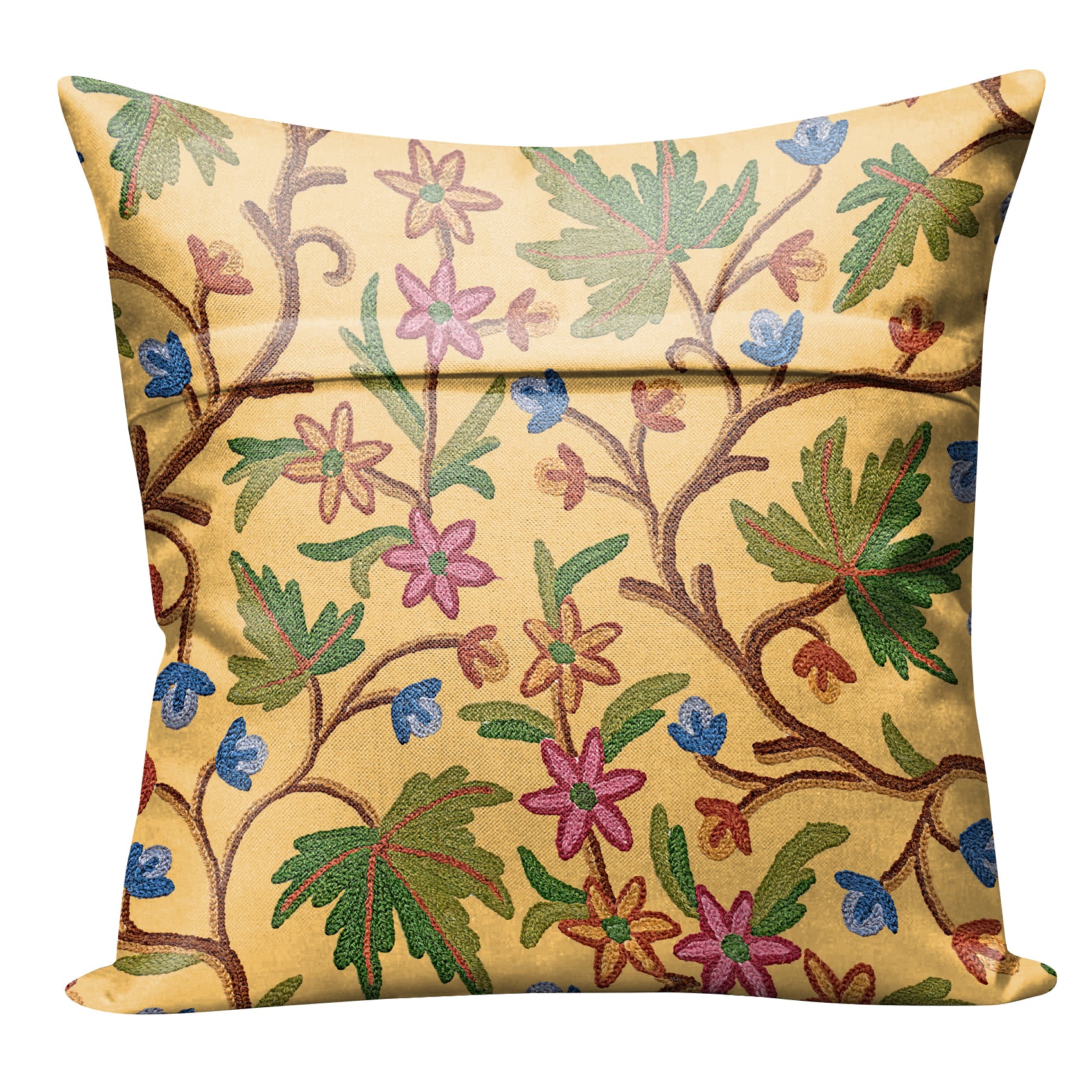 VAROSKI KASHMIRI SAFFRON MANGO DIGITAL PRINTED CUSHION COVER (Pack of 2)