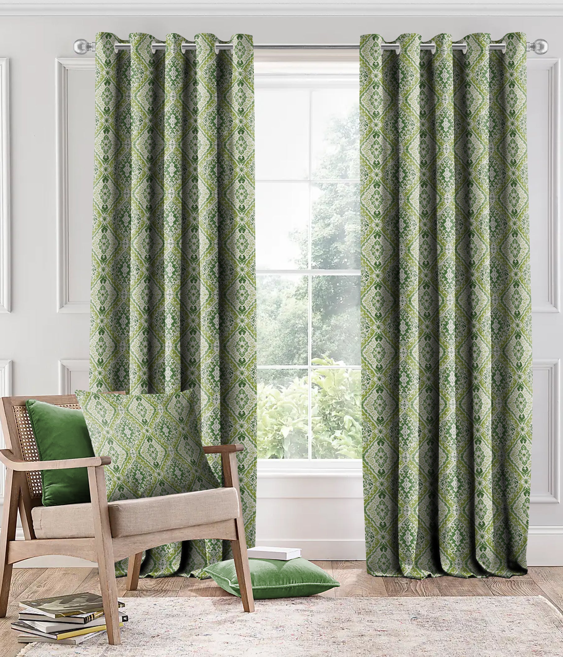 MOROCO SPRING GREEN BLACKOUT CURTAINS