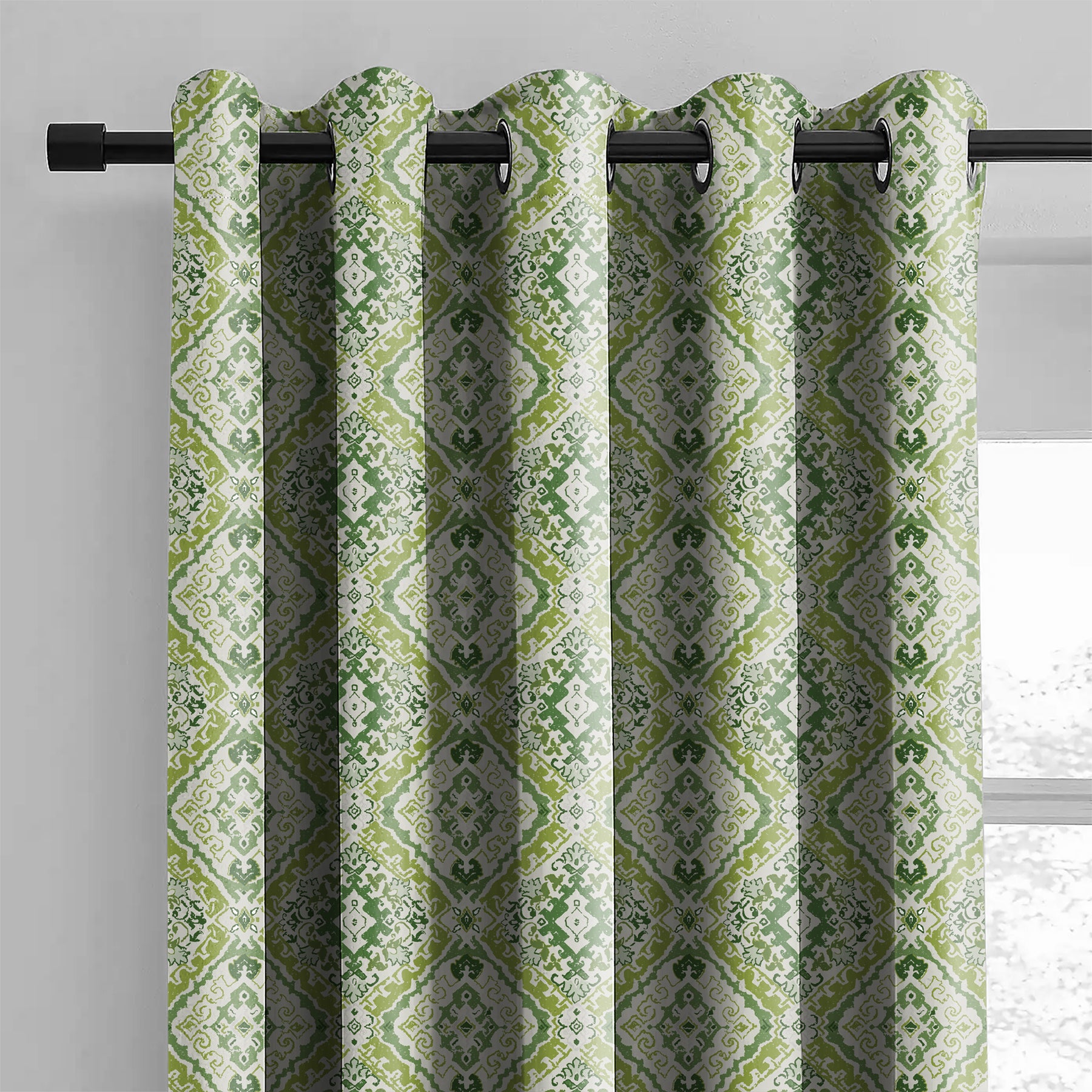 MOROCO SPRING GREEN BLACKOUT CURTAINS