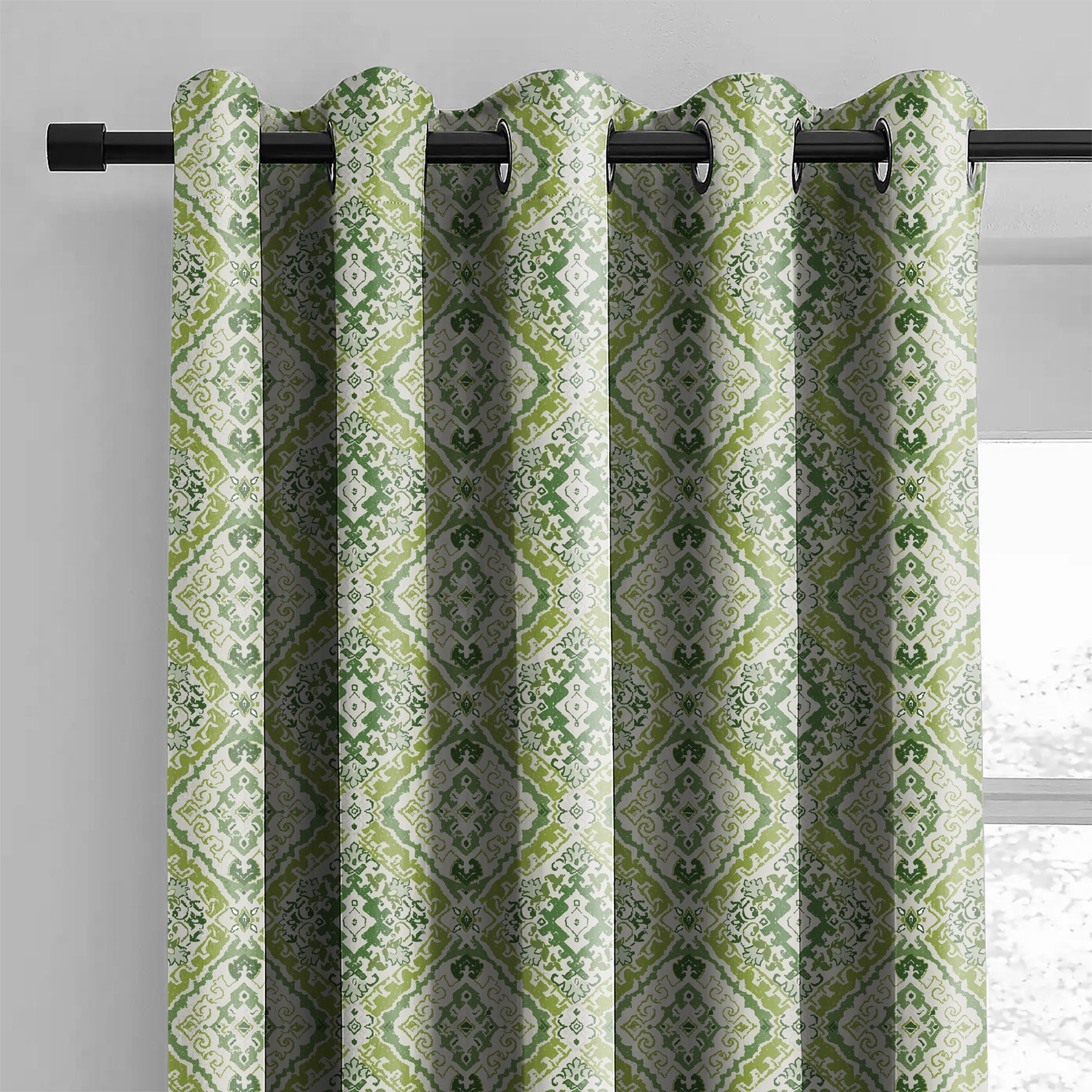 MOROCO SPRING GREEN BLACKOUT CURTAIN