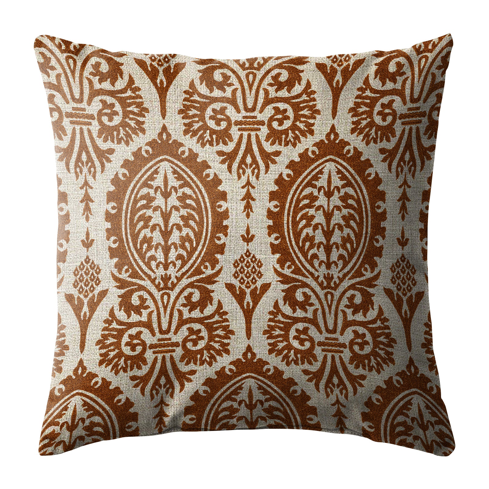 MANCHESTER SADDLE BROWN DIGITAL PRINTED CUSHION COVER (Pack of 2)