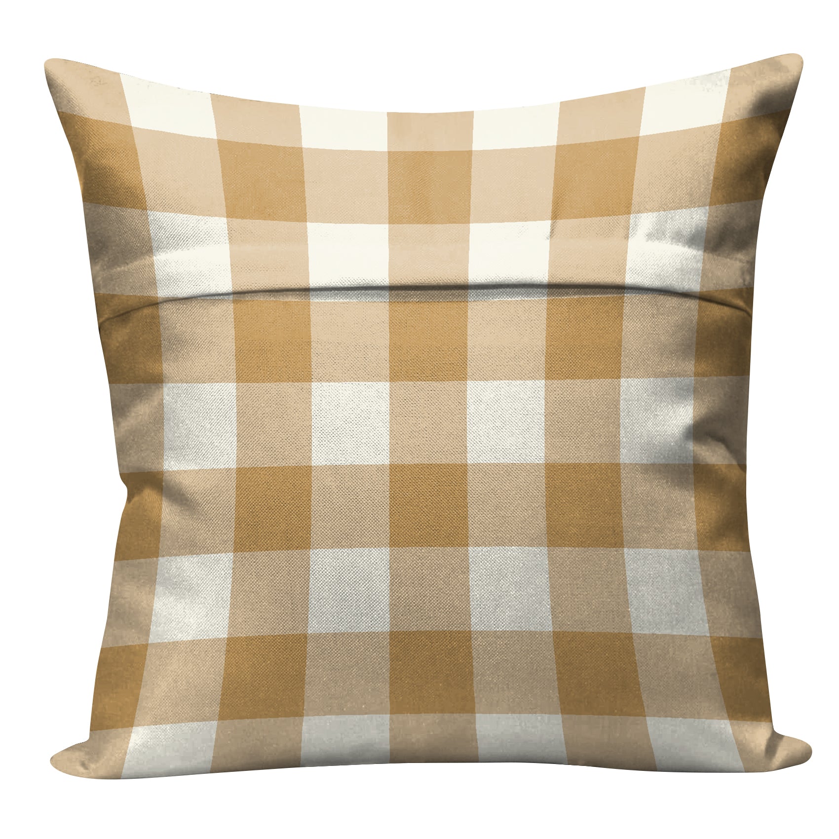 SPRING GALLERY BIG CHECK SAND BROWN (16X16 INCH) DIGITAL PRINTED CUSHION COVER
