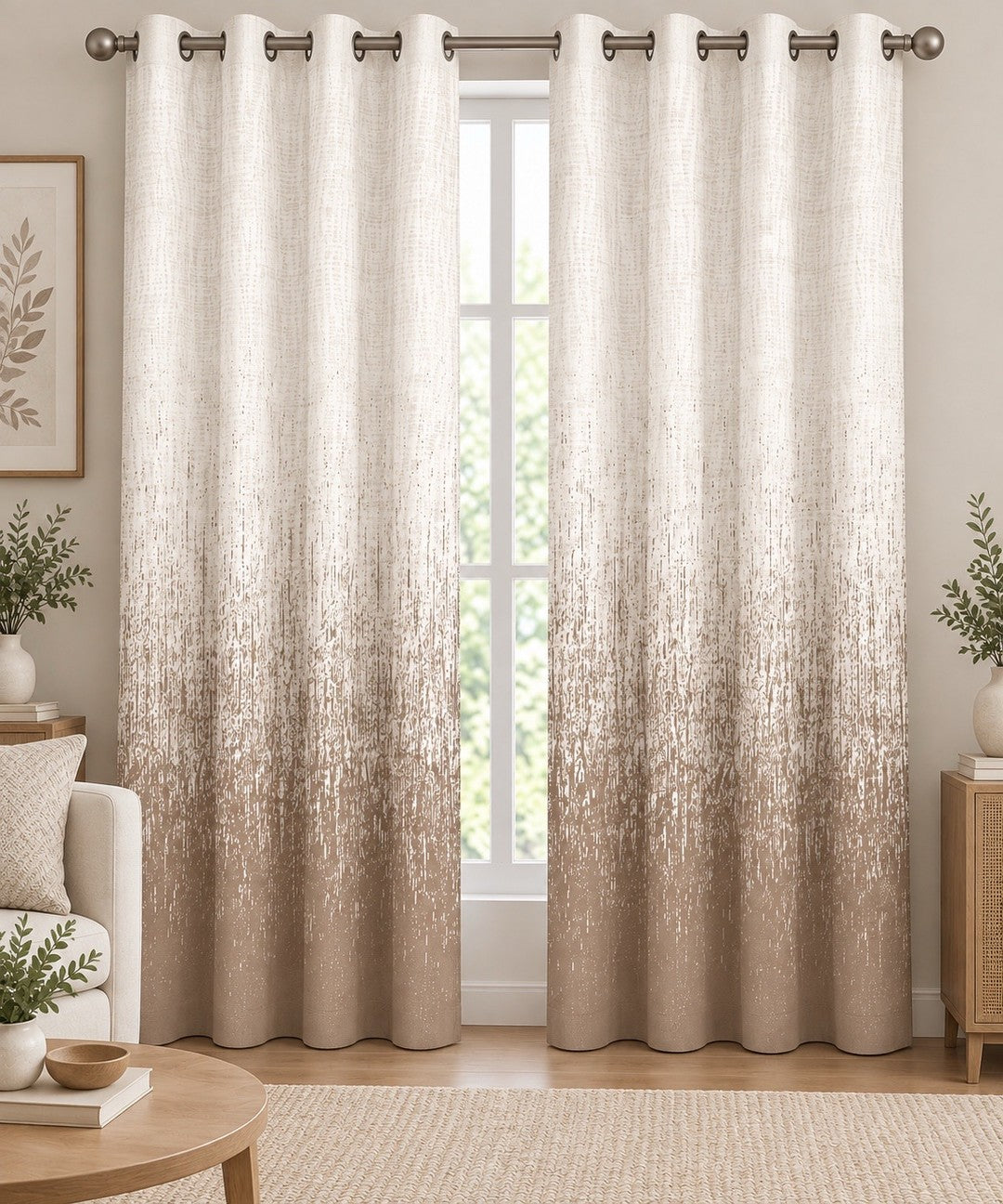 OMBRE PEARL PRINTED CURTAIN