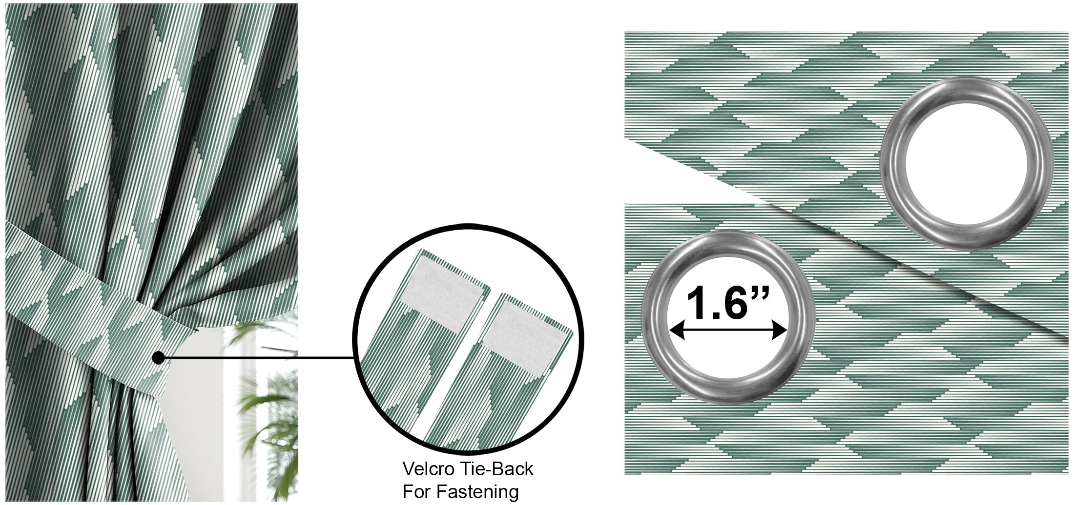 OSLO SEA GREEN BLACKOUT CURTAINS