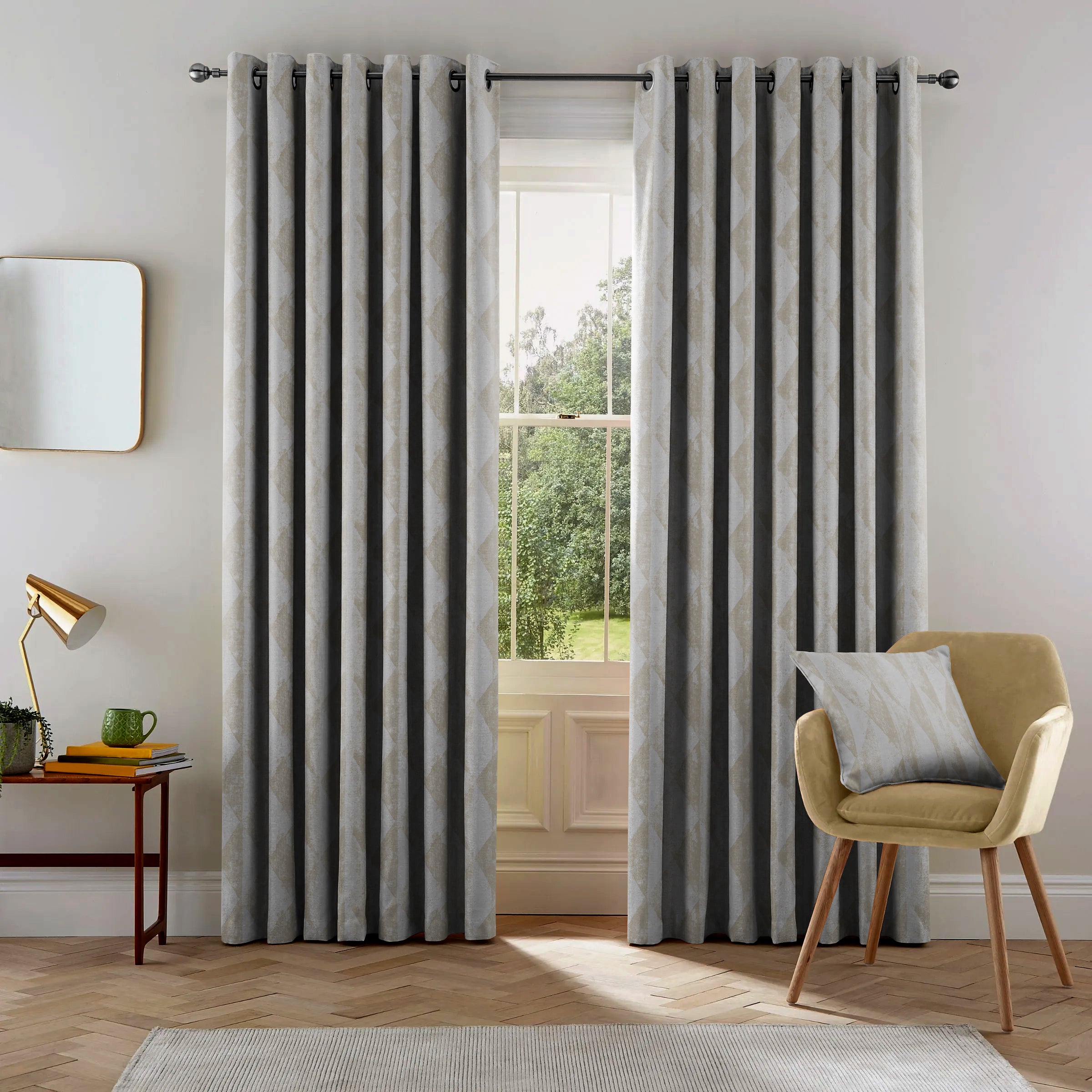 Mystique Silver Blackout Curtain