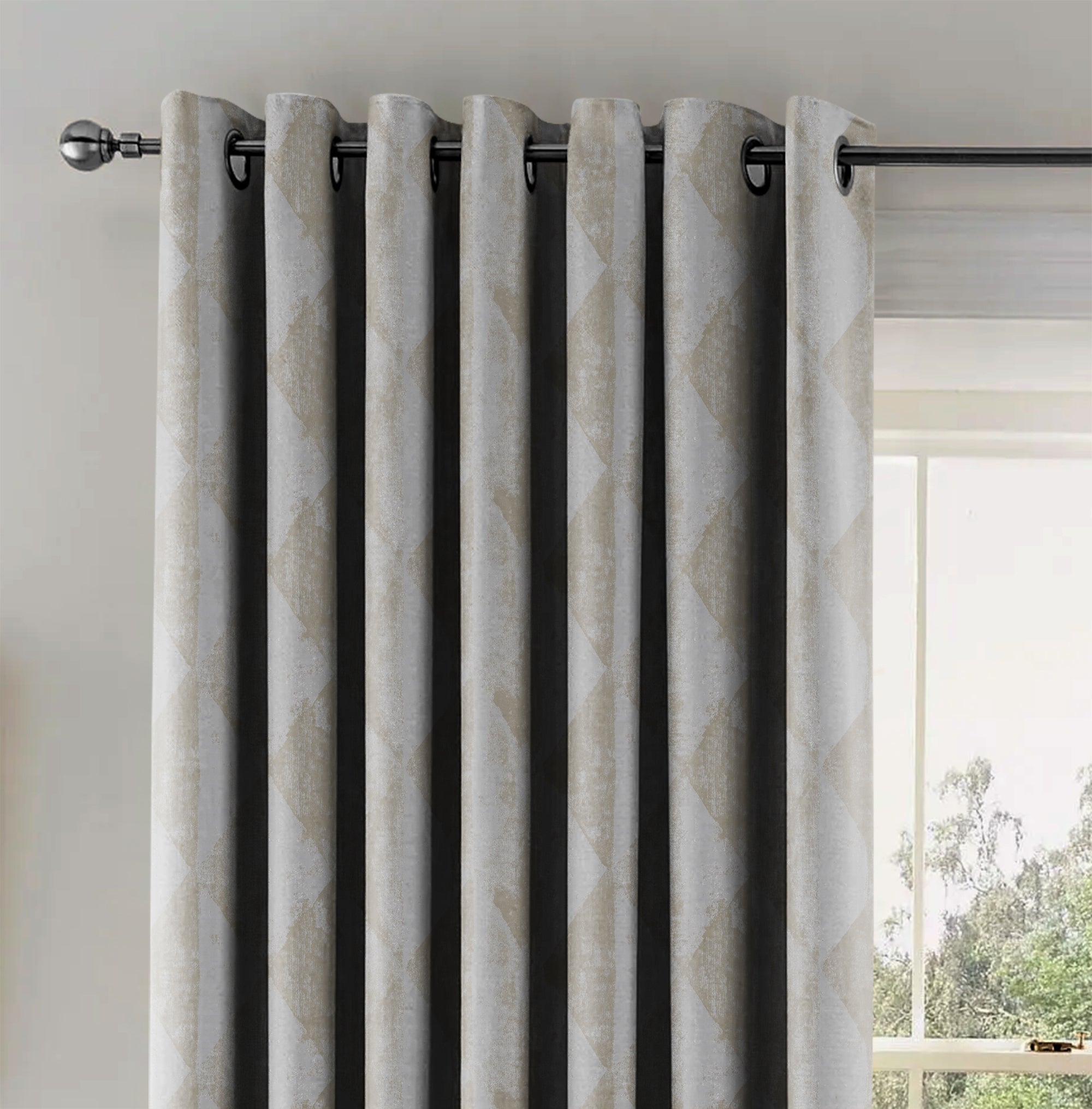 Mystique Silver Blackout Curtain