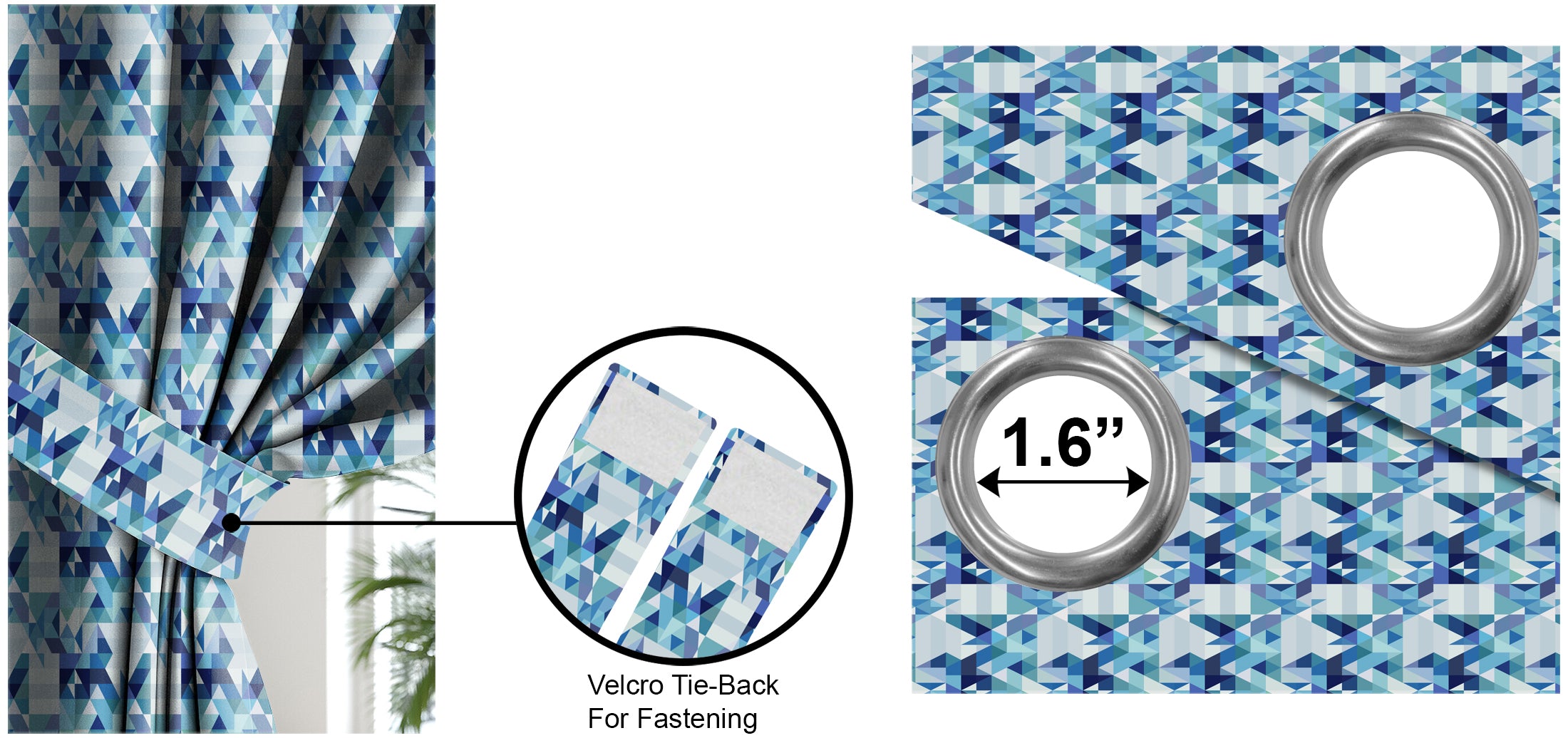 RUGA SKY CURTAINS BLACKOUT PRINTED