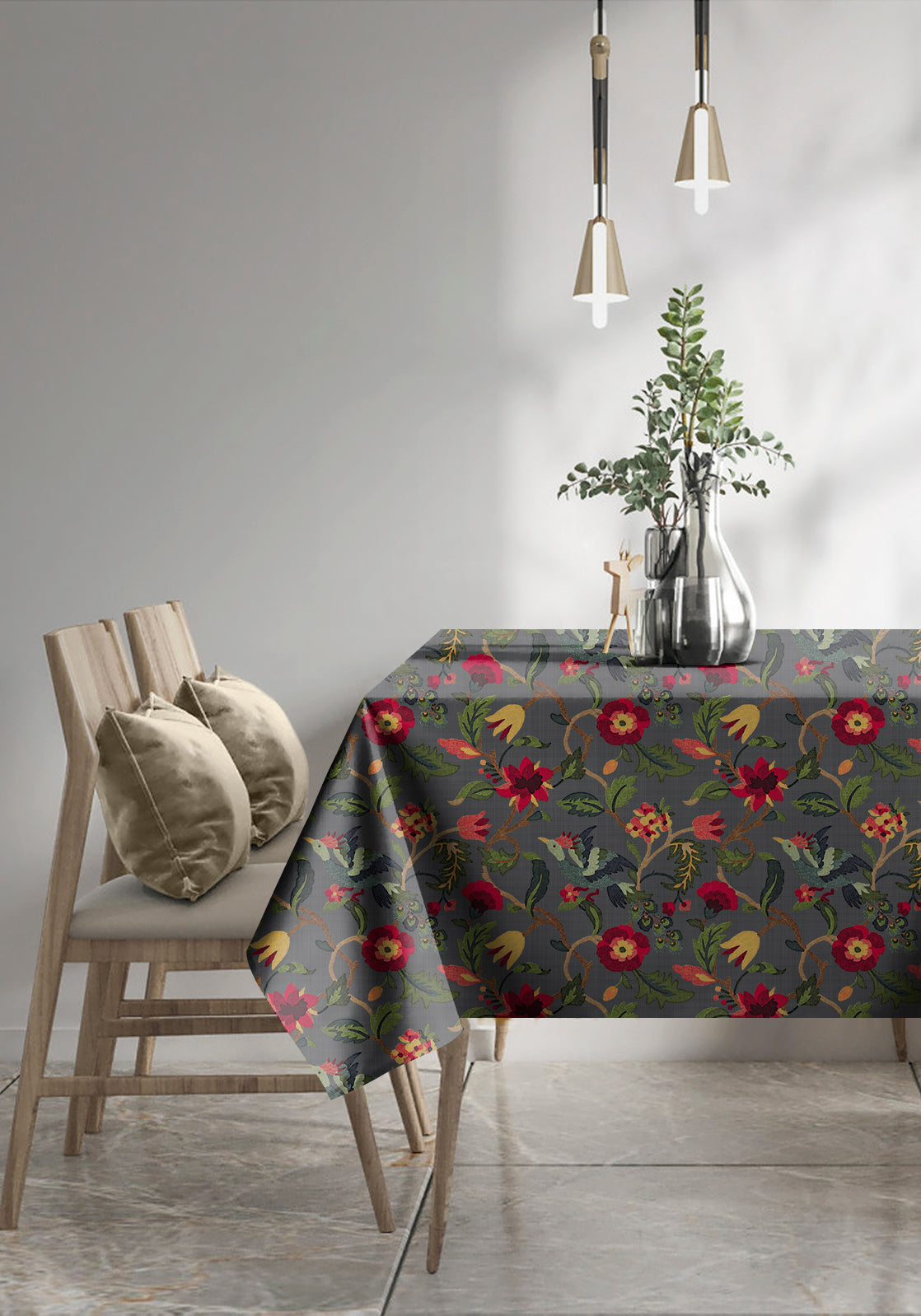 Cabal Space Grey 6 Seater Table Cloth