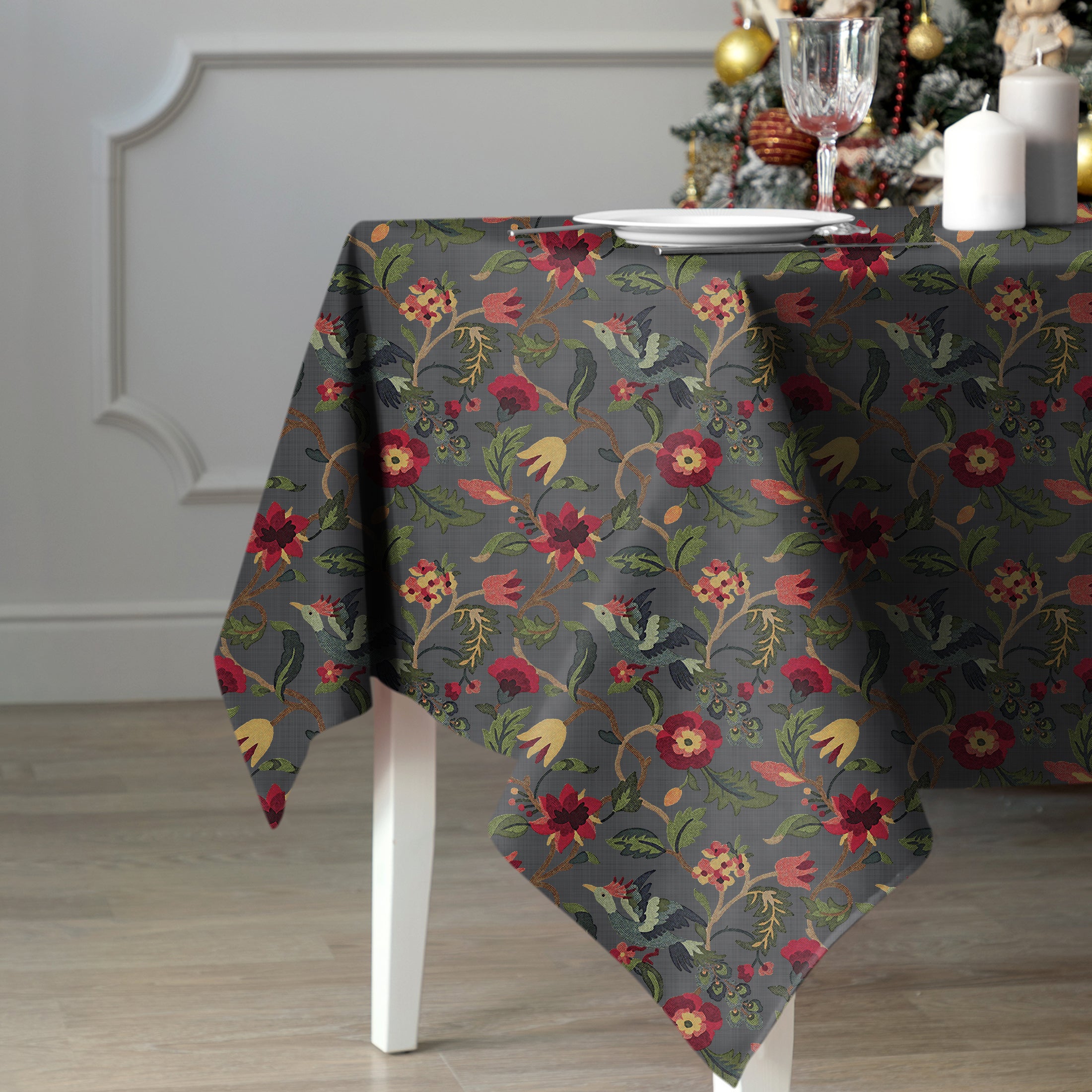 Cabal Space Grey 6 Seater Table Cloth