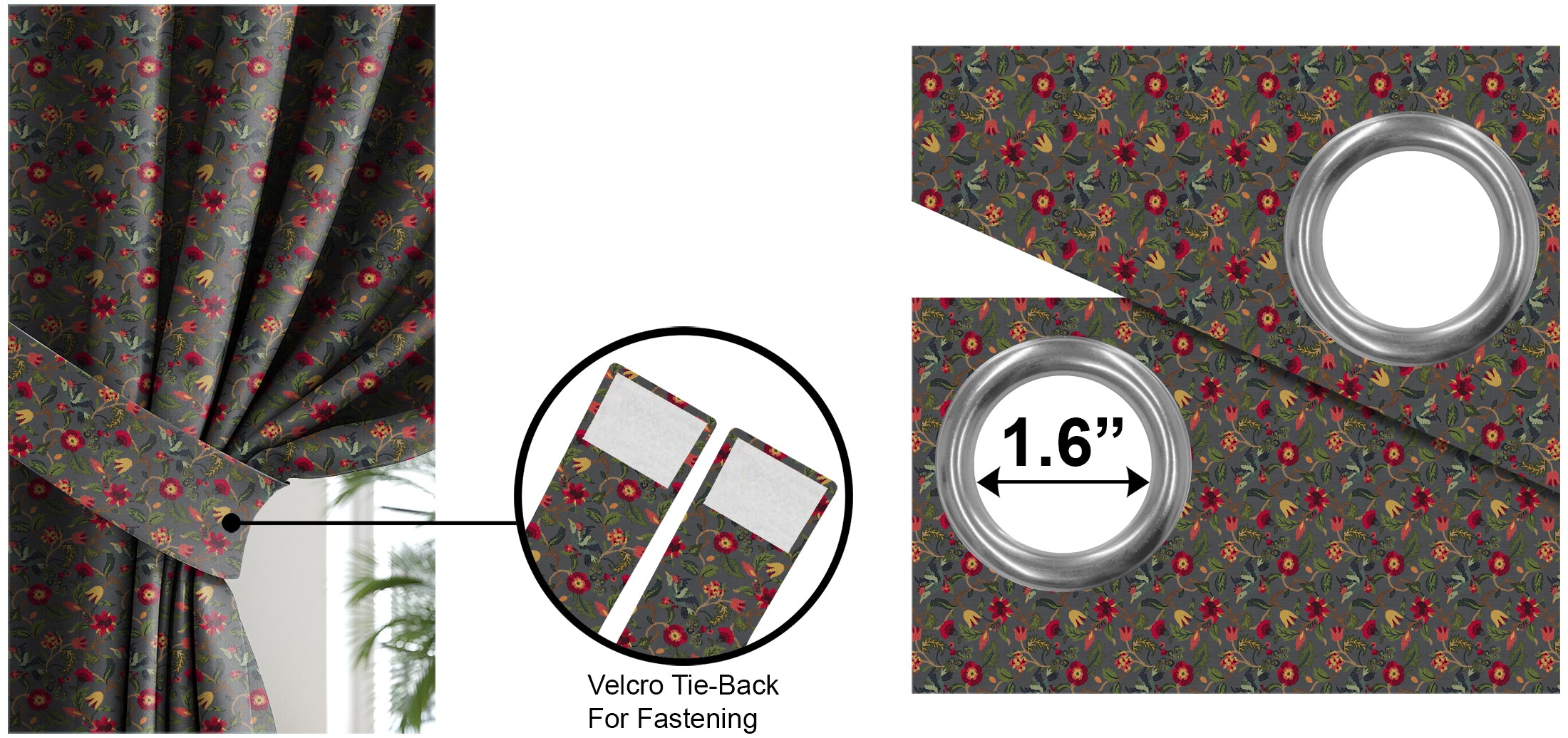 CABAL SPACE GREY BLACKOUT CURTAIN