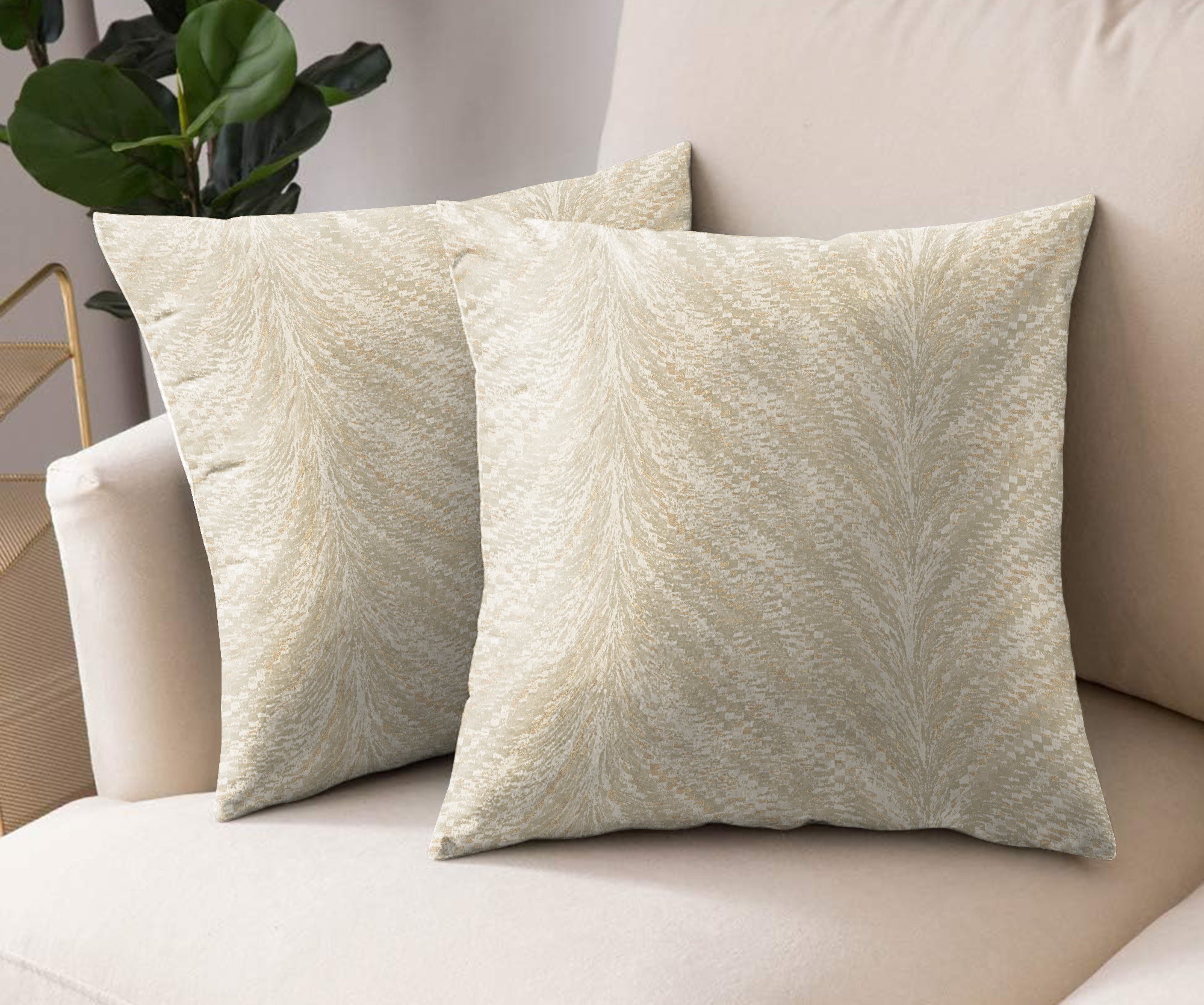 LUXOR STONE DIGITAL PRINTED CUSHION COVER (Pack of 2)