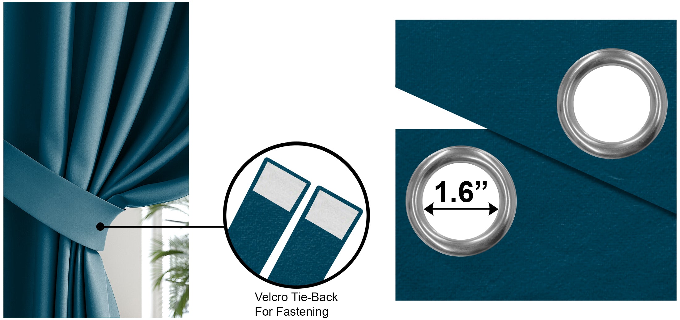 RAINBOW VELVET TEAL CURTAINS