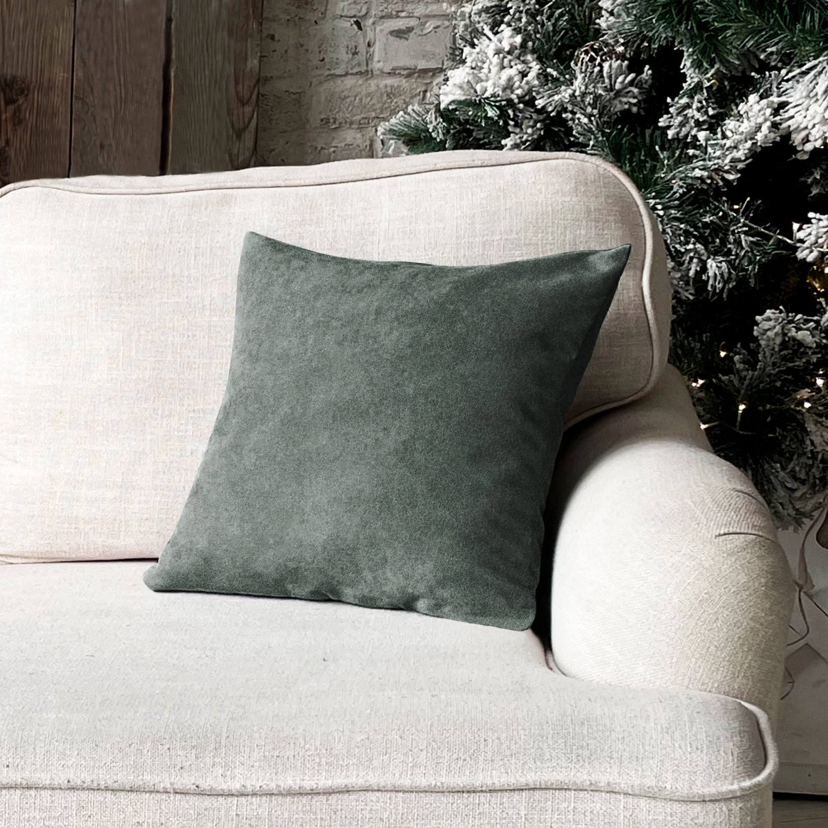THADDEUS DUSTY GREEN CUSHION COVER (Pack of 2)